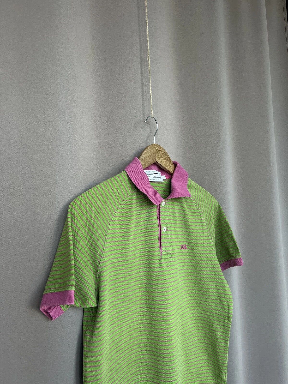 Burberry Thomas Burberry Striped Polo Shirt Mens Size M Short Sleeve Size US M / EU 48-50 / 2 - 3 Thumbnail