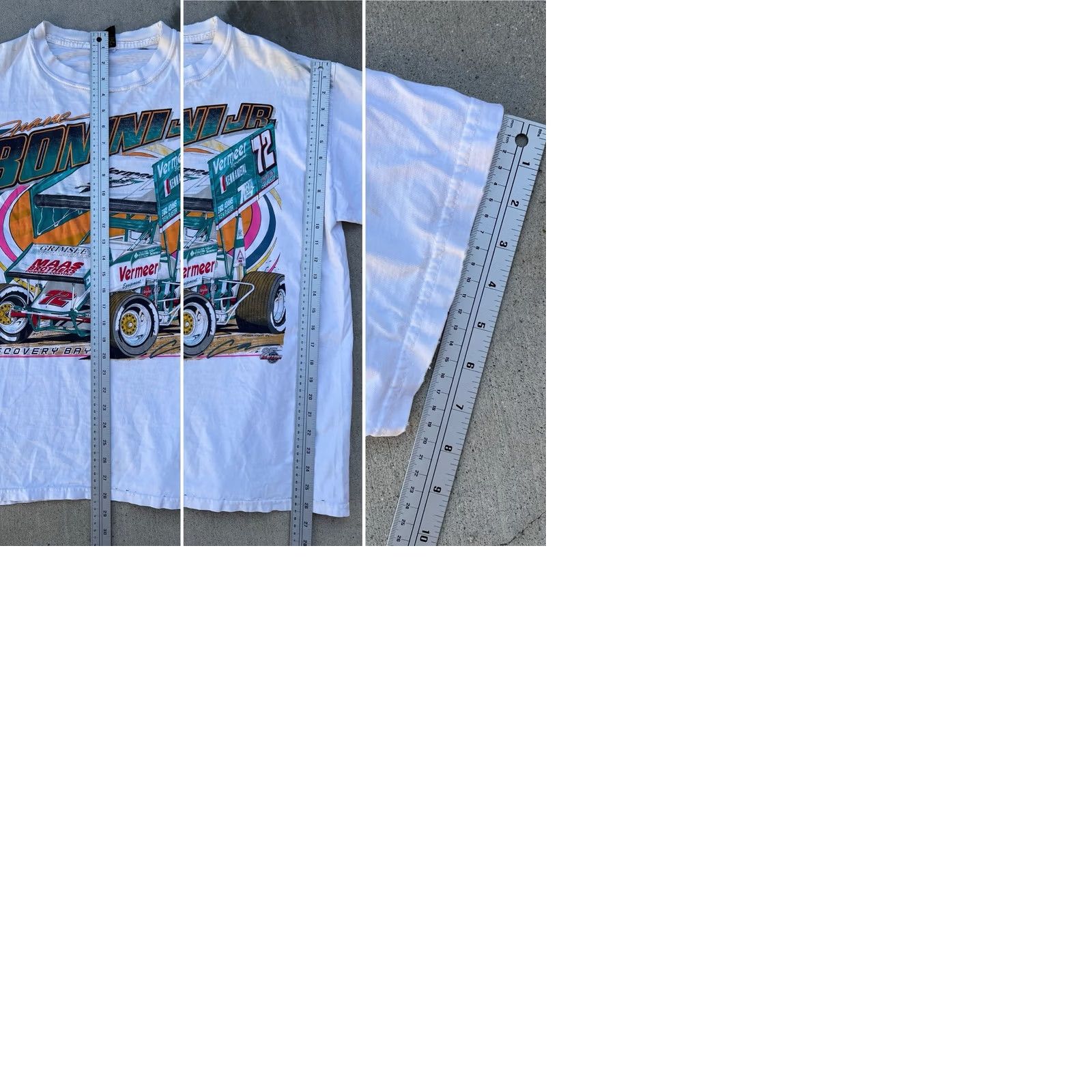 Vintage VINTAGE 1994 Duane Bonini Jr 72 Sprint Car Racing Shirt XL Worn Holes Size US XL / EU 56 / 4 - 12 Thumbnail