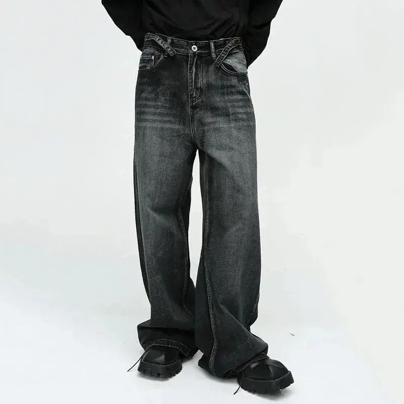 Japanese Brand Streetwear Straight Tube Wide Leg y2k Jeans Pants Size US 32 / EU 48 - 4 Thumbnail