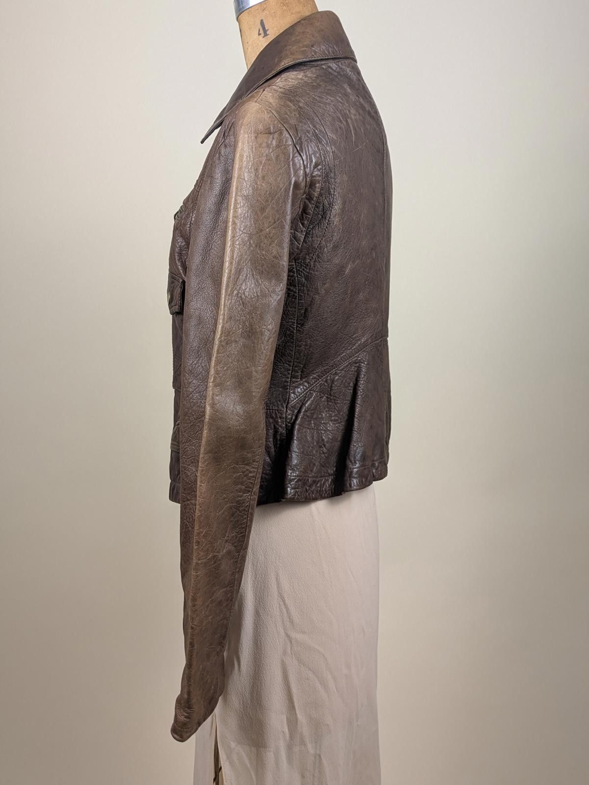 Banana Republic incredible distressed brown leather jacket Size S / US 4 / IT 40 - 3 Thumbnail
