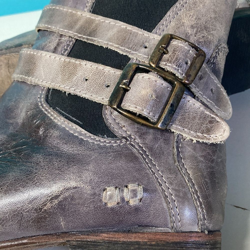 Bed Stu Bed-Stu Ravine Genuine Unique Imperfect Size 8 Gray Leather Booties Bench Made Size US 8 / IT 38 - 7 Thumbnail