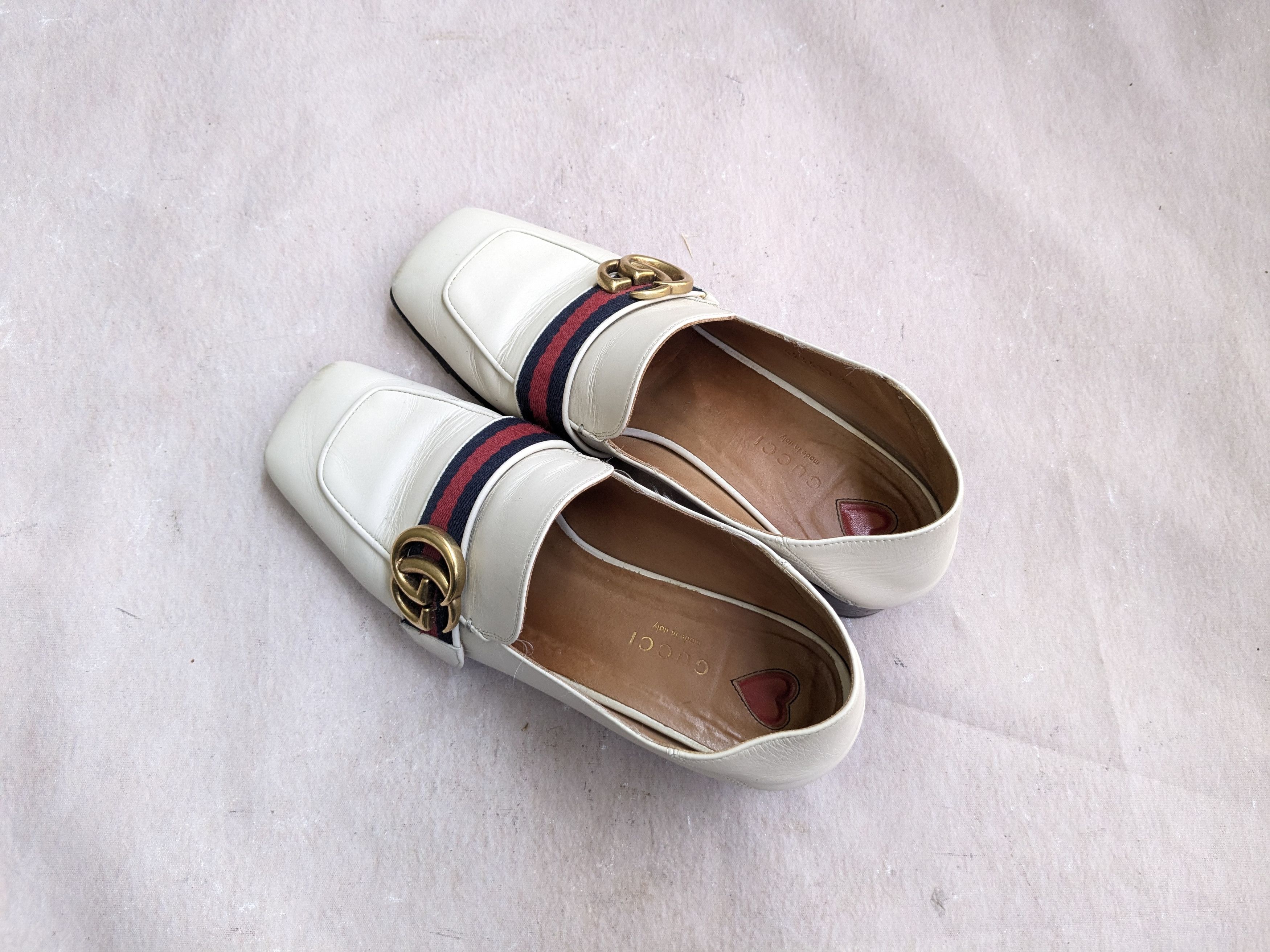Gucci Gucci Loafers White 36 6 Leather Pumps Heels Size US 6 / IT 36 - 10 Thumbnail