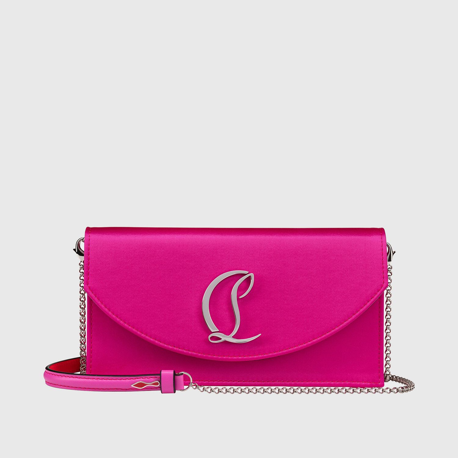 Christian Louboutin o1s1wg111124 Size: OS/ Loubi54 Crepe Clutch in Pink Size ONE SIZE - 1 Thumbnail