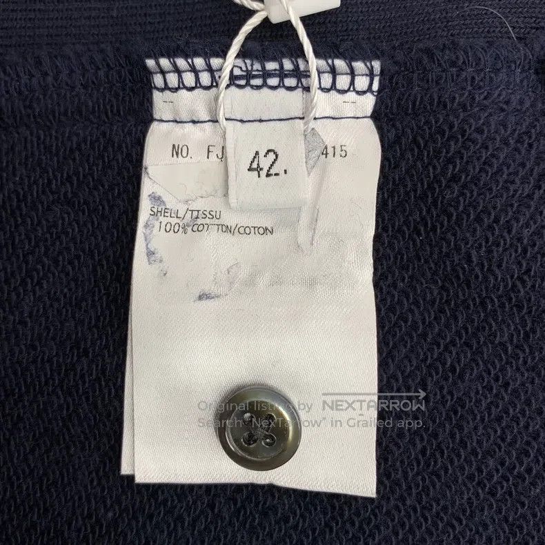 Thom Browne Thom Browne Dark blue long-sleeved hoodie Size US XS / EU 42 / 0 - 8 Thumbnail