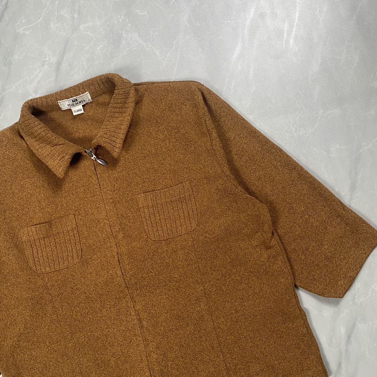 Japanese Brand Vintage 90s Fine Sofia Japan Wool Knit Zipper Sweaters Size M / US 6-8 / IT 42-44 - 3 Thumbnail