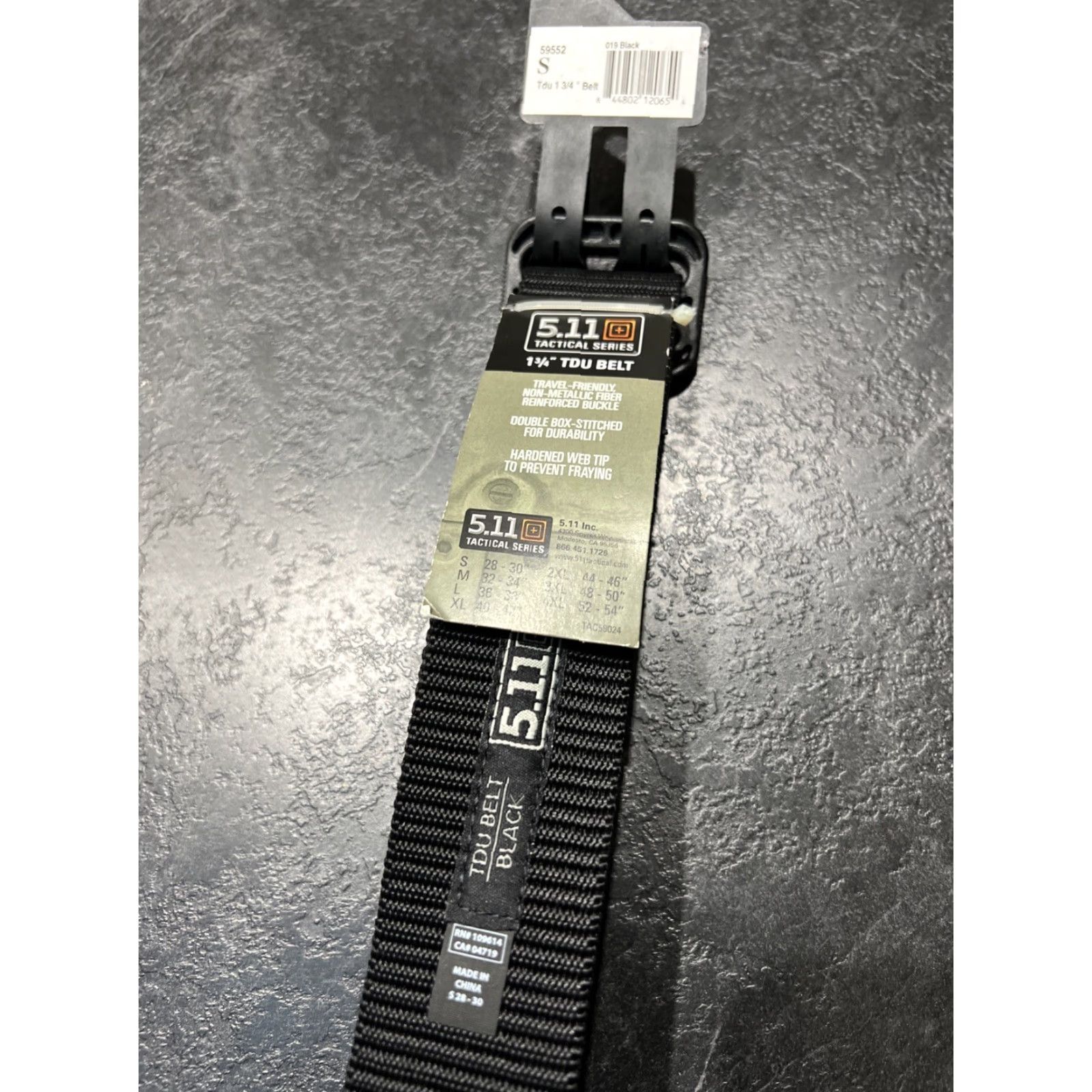 Vintage 5.11 Tactical Belt TDU 1 3/4 1.75" Wide Black Small S 28-30 Men Size ONE SIZE - 4 Thumbnail