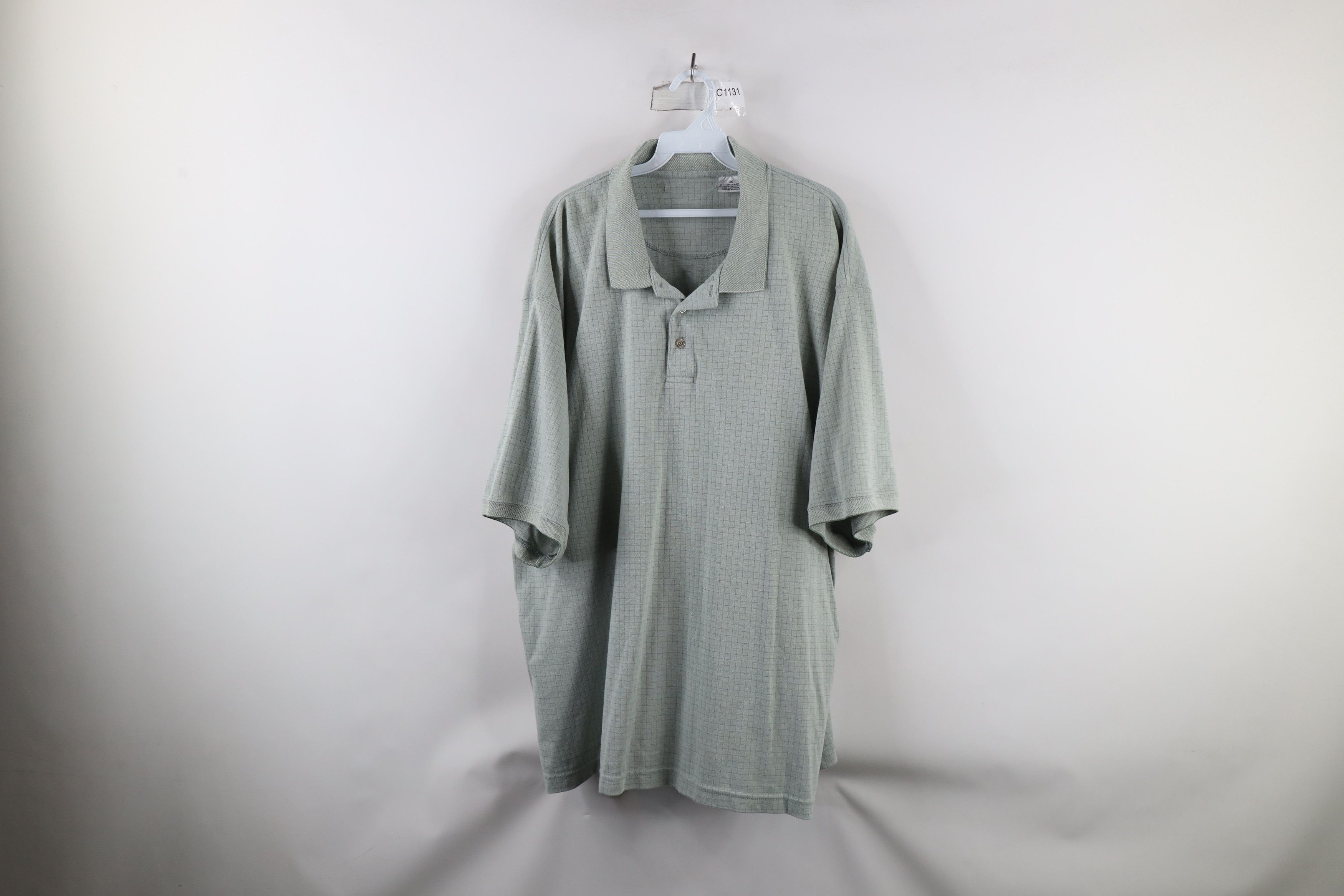 Vintage Vintage 90s Streetwear Collared Golf Polo Shirt Green Plaid Size US XXL / EU 58 / 5 - 1 Thumbnail