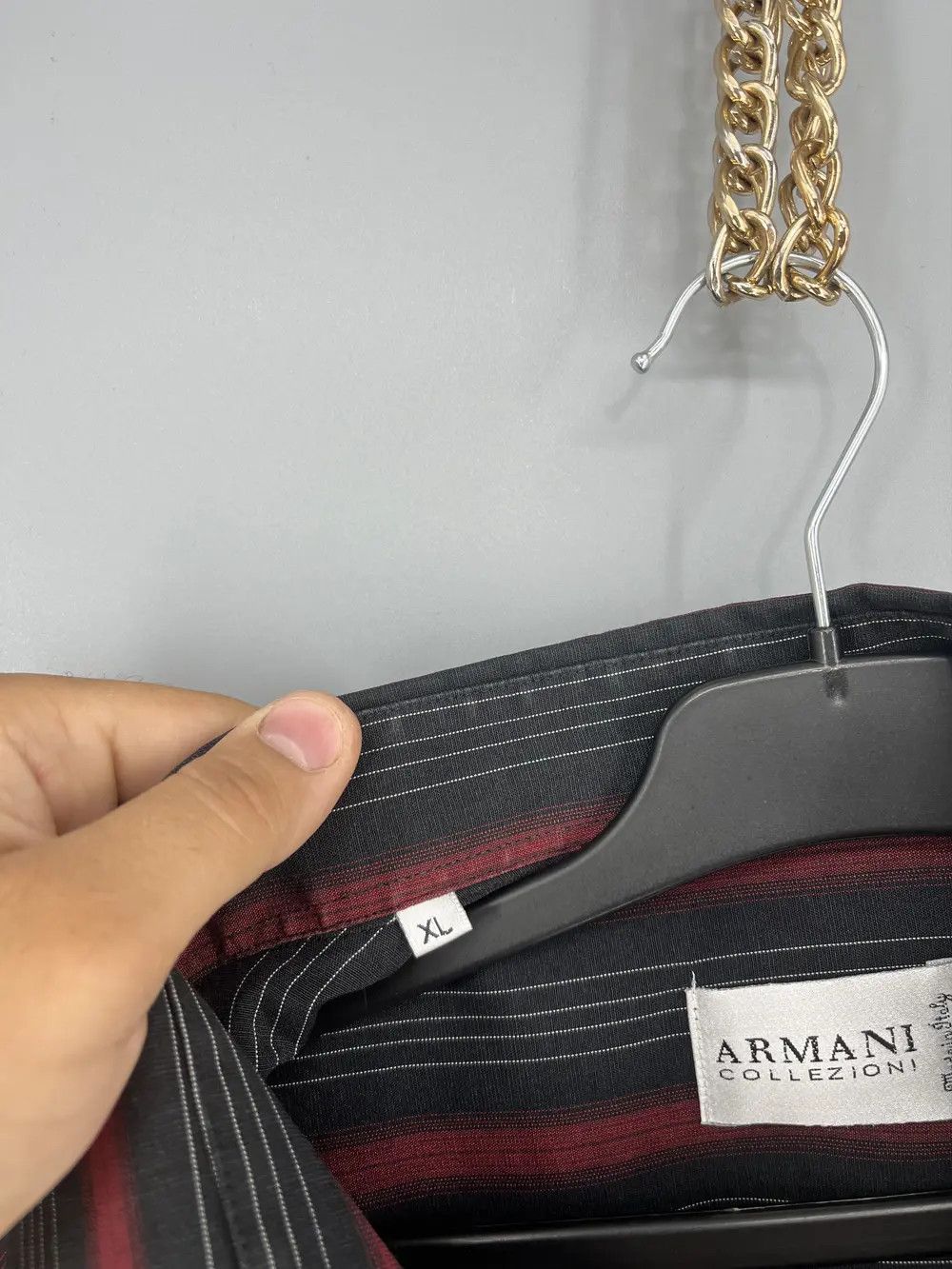 Armani Vintage Striped Shirt Armani Collezioni Size XL Rare Size US M / EU 48-50 / 2 - 8 Thumbnail