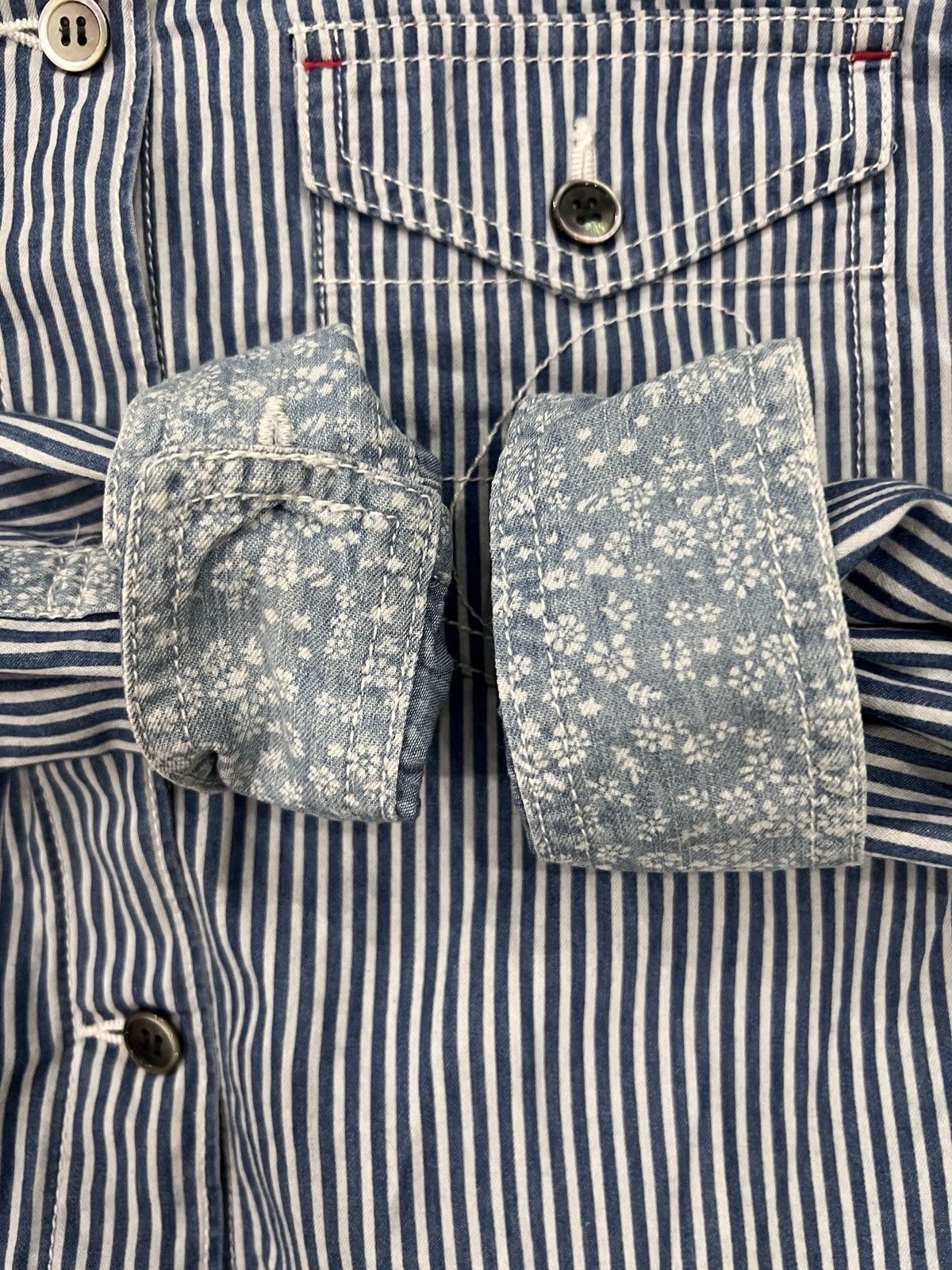 mercibeaucoup mercibeaucoup, Stripe Patchwork Button Shirt Size US S / EU 44-46 / 1 - 8 Thumbnail