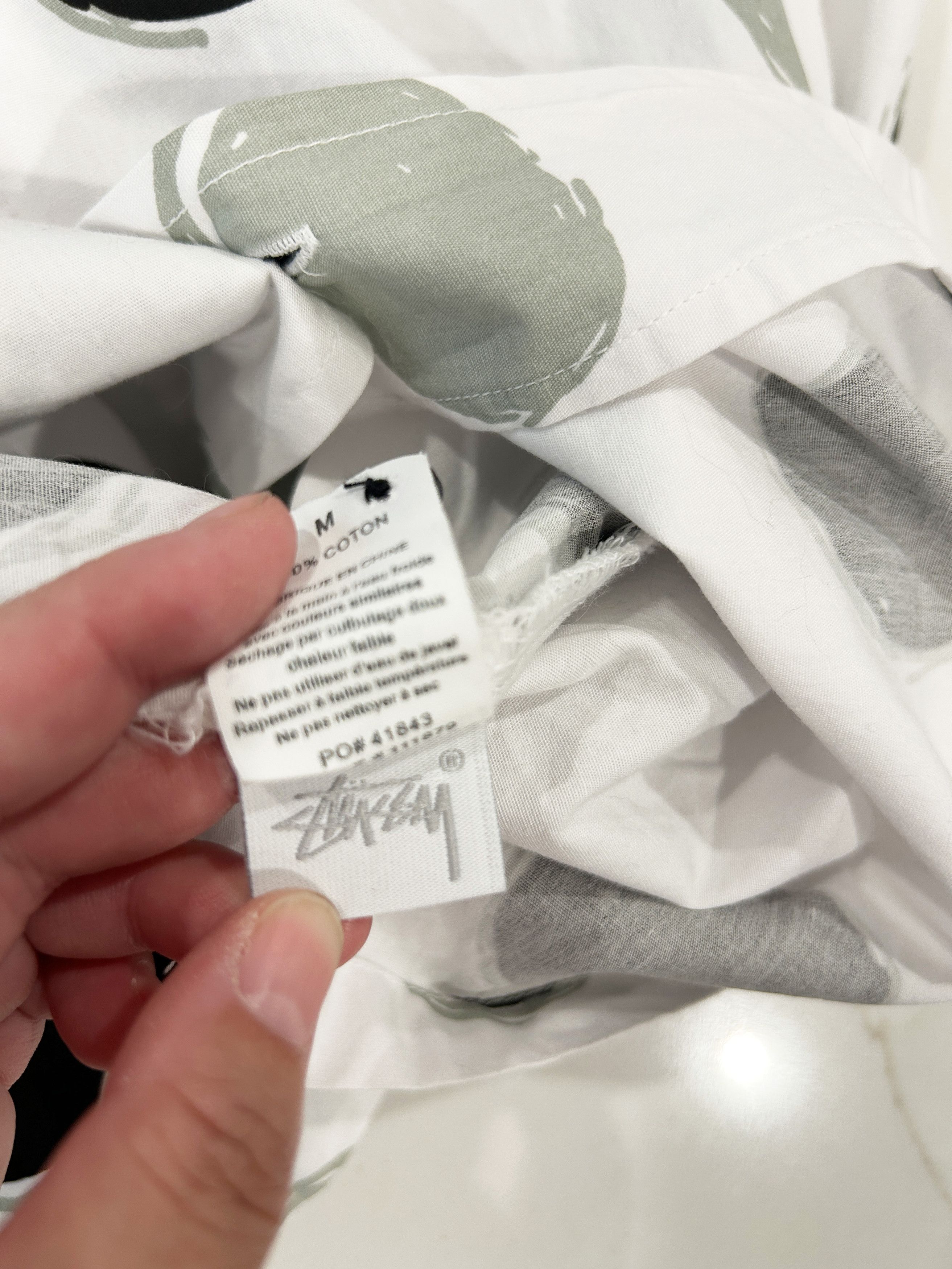Stussy White Black Dot Shirt Size US M / EU 48-50 / 2 - 8 Thumbnail