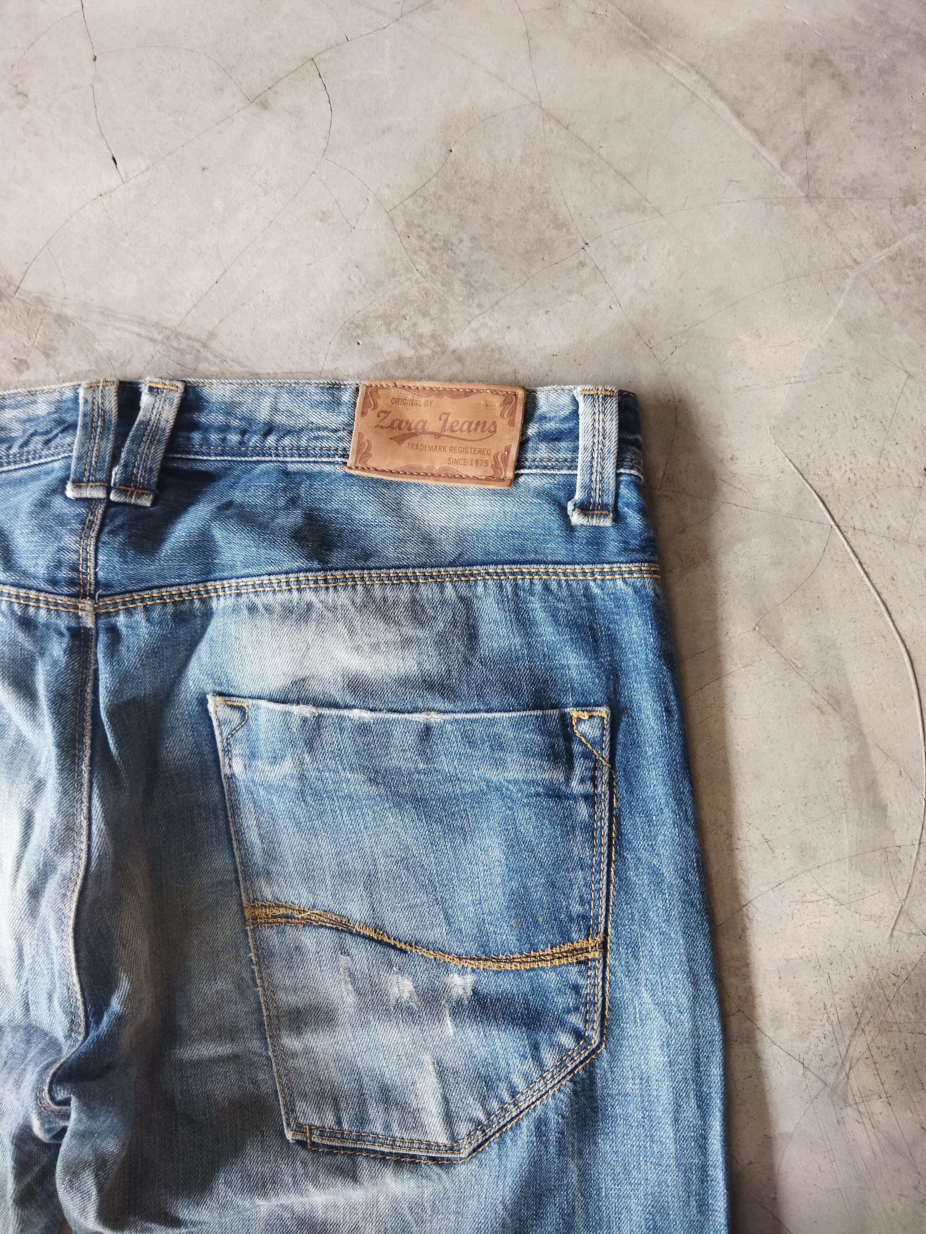 Vintage × Zara VINTAGE ZARA JEANS DISTRESSED FADED BLUE JEANS PANTS Size US 36 / EU 52 - 10 Thumbnail
