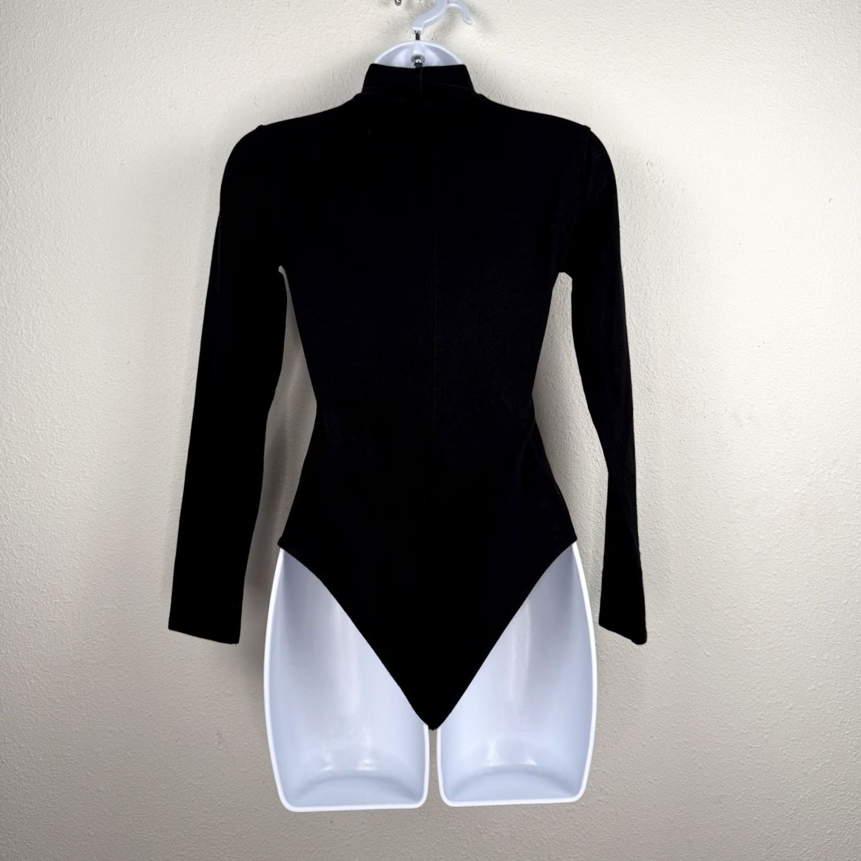 Reformation Reformation Navia Bodysuit Womens XS Black Turtleneck Long Organic Cotton Size XS / US 0-2 / IT 36-38 - 5 Thumbnail
