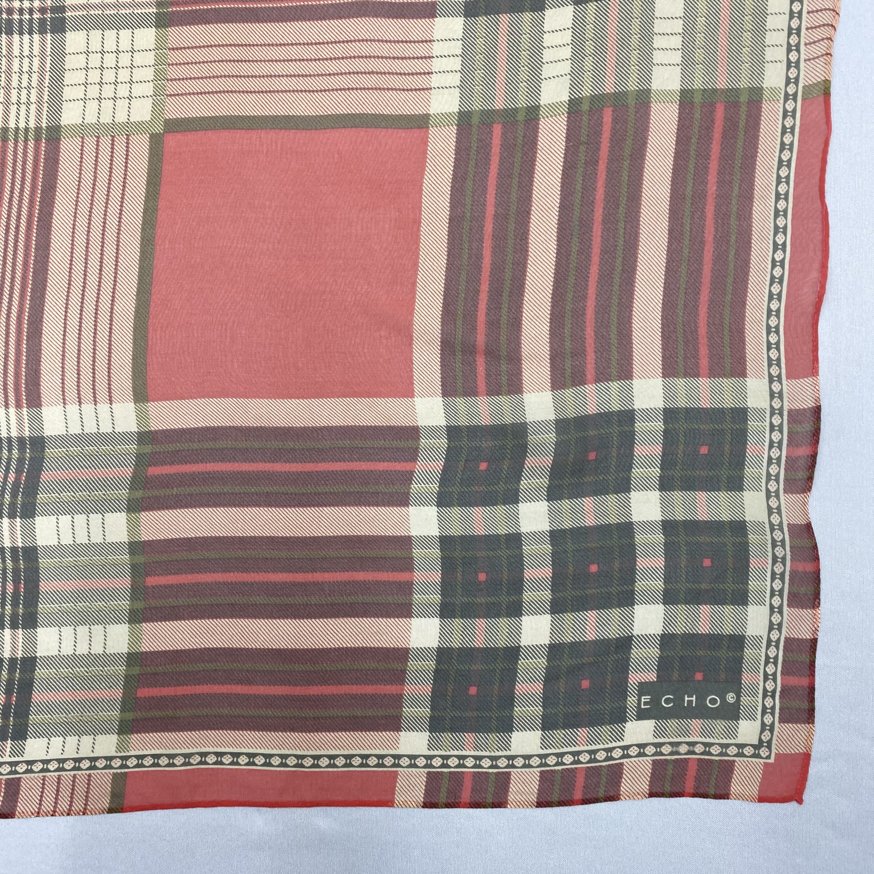Japanese Brand Vintage Echo SILK Scarf Twill Stole Wraps Scarves Size ONE SIZE - 5 Thumbnail