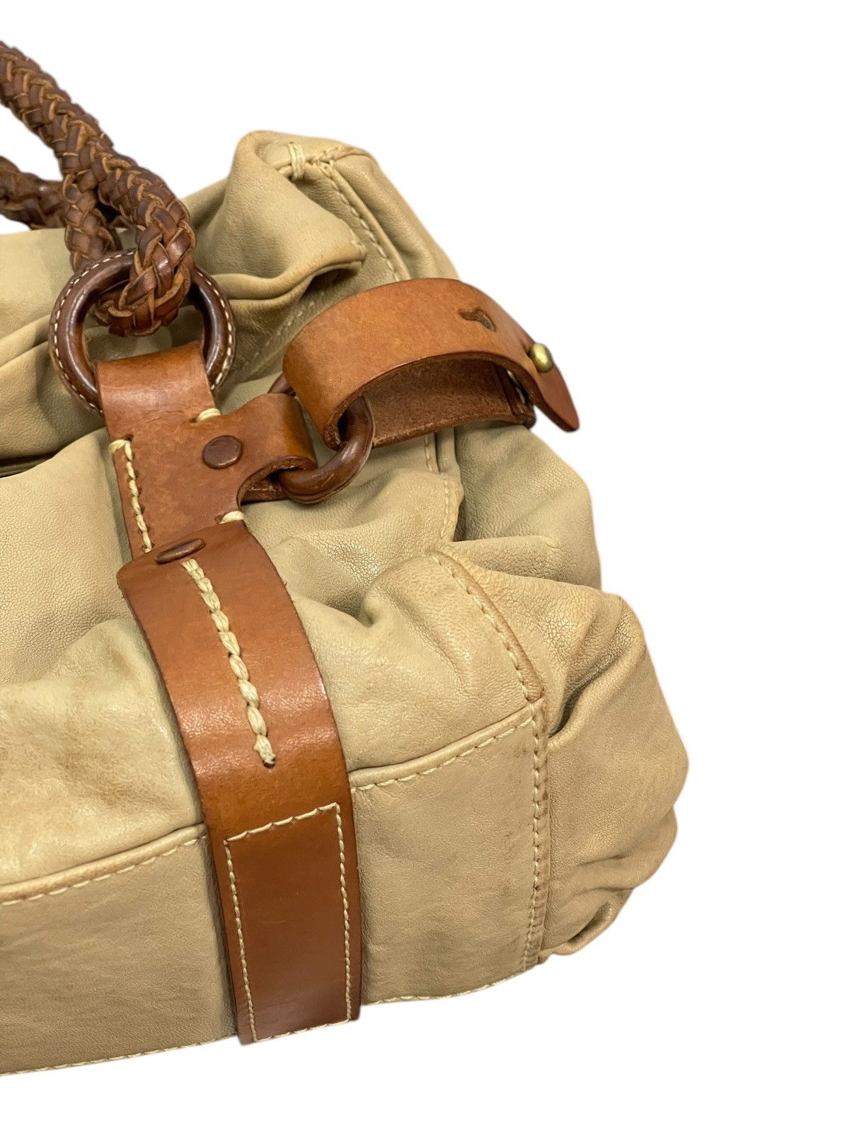Genuine Leather Full Leather Patina Genten Japan Hand Bag 1🟩8 Size ONE SIZE - 10 Thumbnail