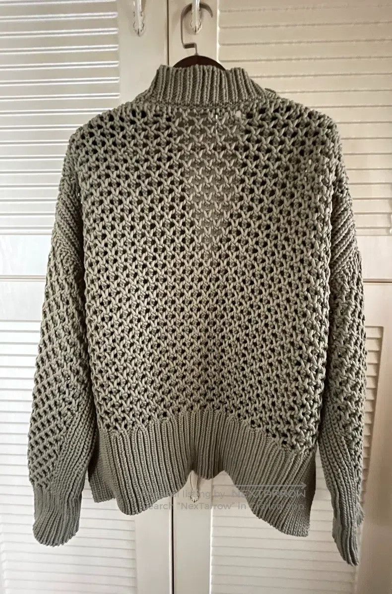 Brunello Cucinelli Brunello Cucinelli Military Green Cotton Knit Cardigan Size M / US 6-8 / IT 42-44 - 2 Thumbnail
