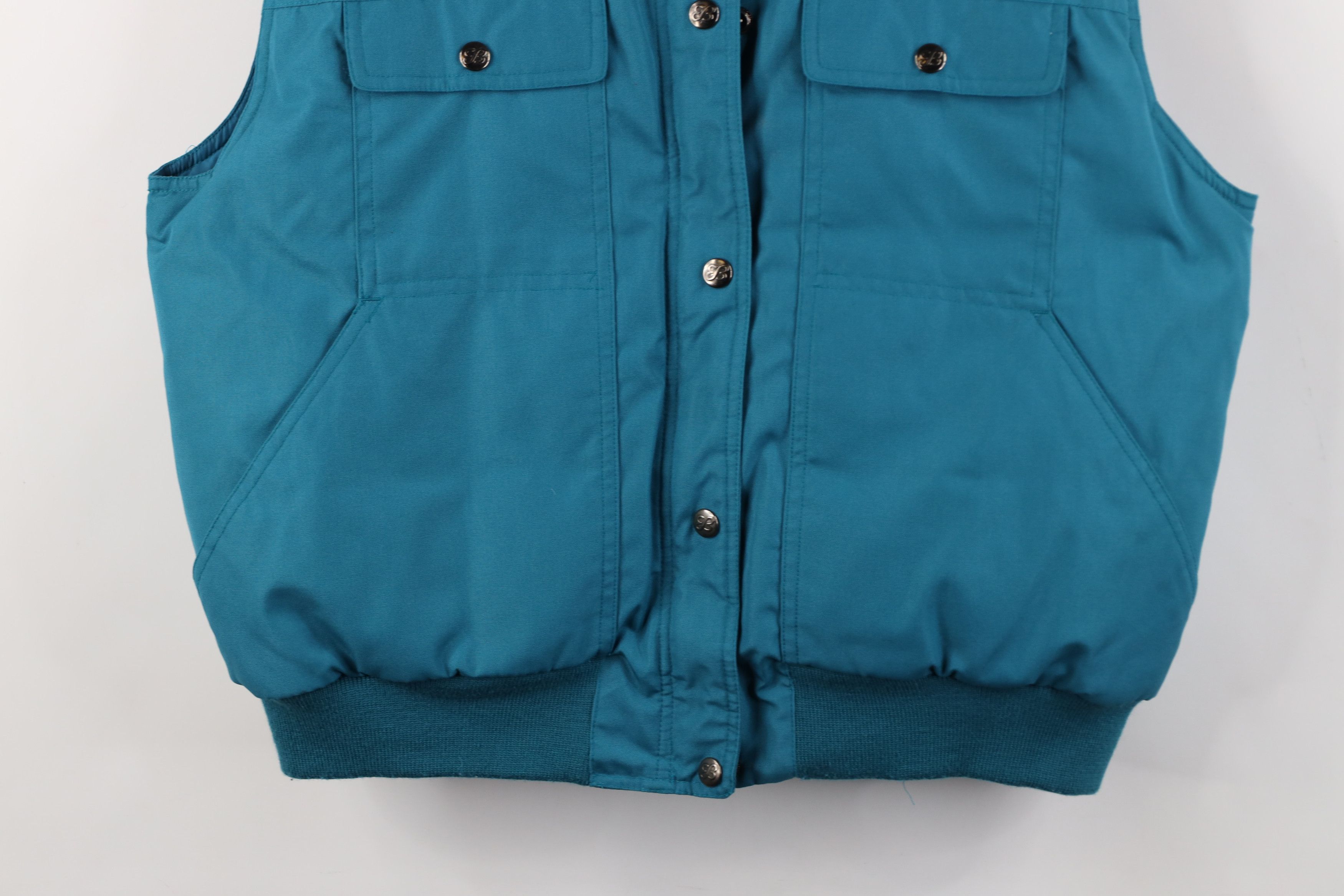 Eddie Bauer Vintage 90s Eddie Bauer Goose Down Puffer Vest Jacket Teal Size L / US 10 / IT 46 - 3 Thumbnail