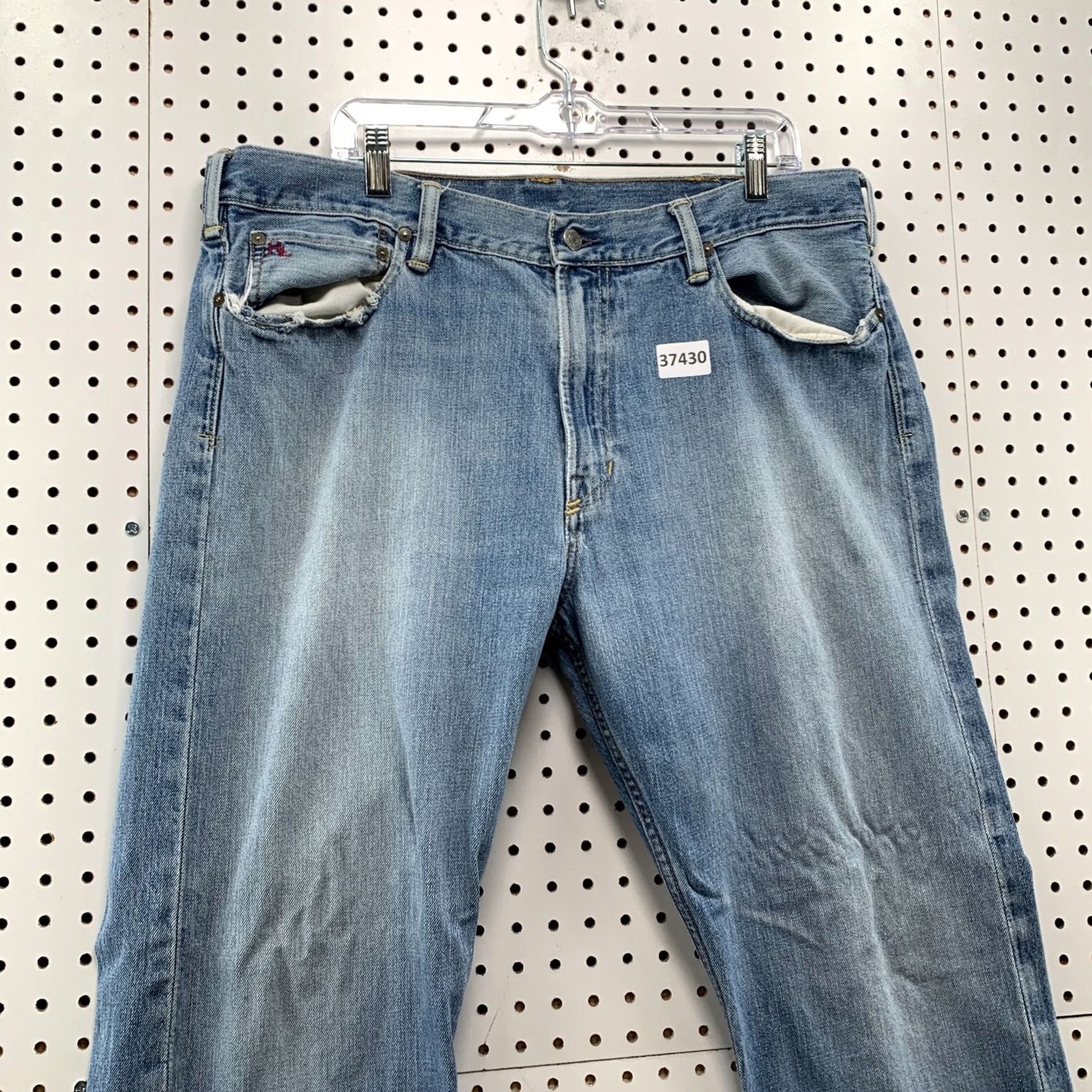 Polo Ralph Lauren Polo Ralph Lauren Denim Jeans Mens 38x32 Light Wash Baggy Straight Size US M / EU 48-50 / 2 - 4 Thumbnail