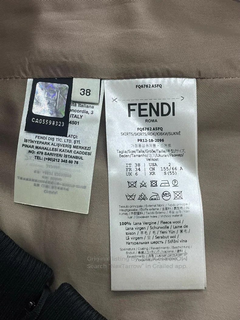 Fendi Fendi High Waist Plaid Skirt Size 25" / US 0 / IT 36 - 4 Thumbnail