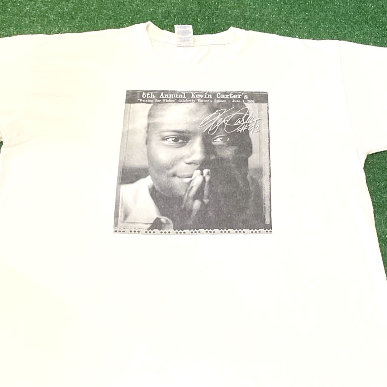 NFL VINTAGE Kevin Carter NFL Football Big Face Graphic VTG 2006 Shirt Mens XL White 90s Sports Hip Hop Mens Size US XL / EU 56 / 4 - 2 Thumbnail
