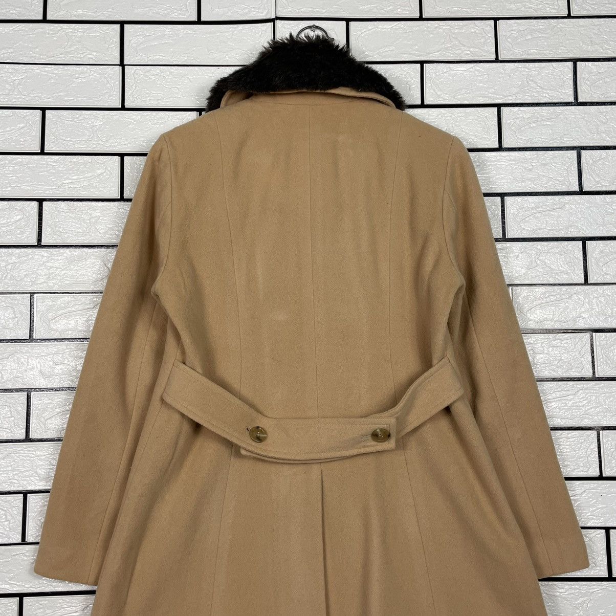 Japanese Brand Ined Double Breasted Fur Colar Coat Size M / US 6-8 / IT 42-44 - 8 Thumbnail
