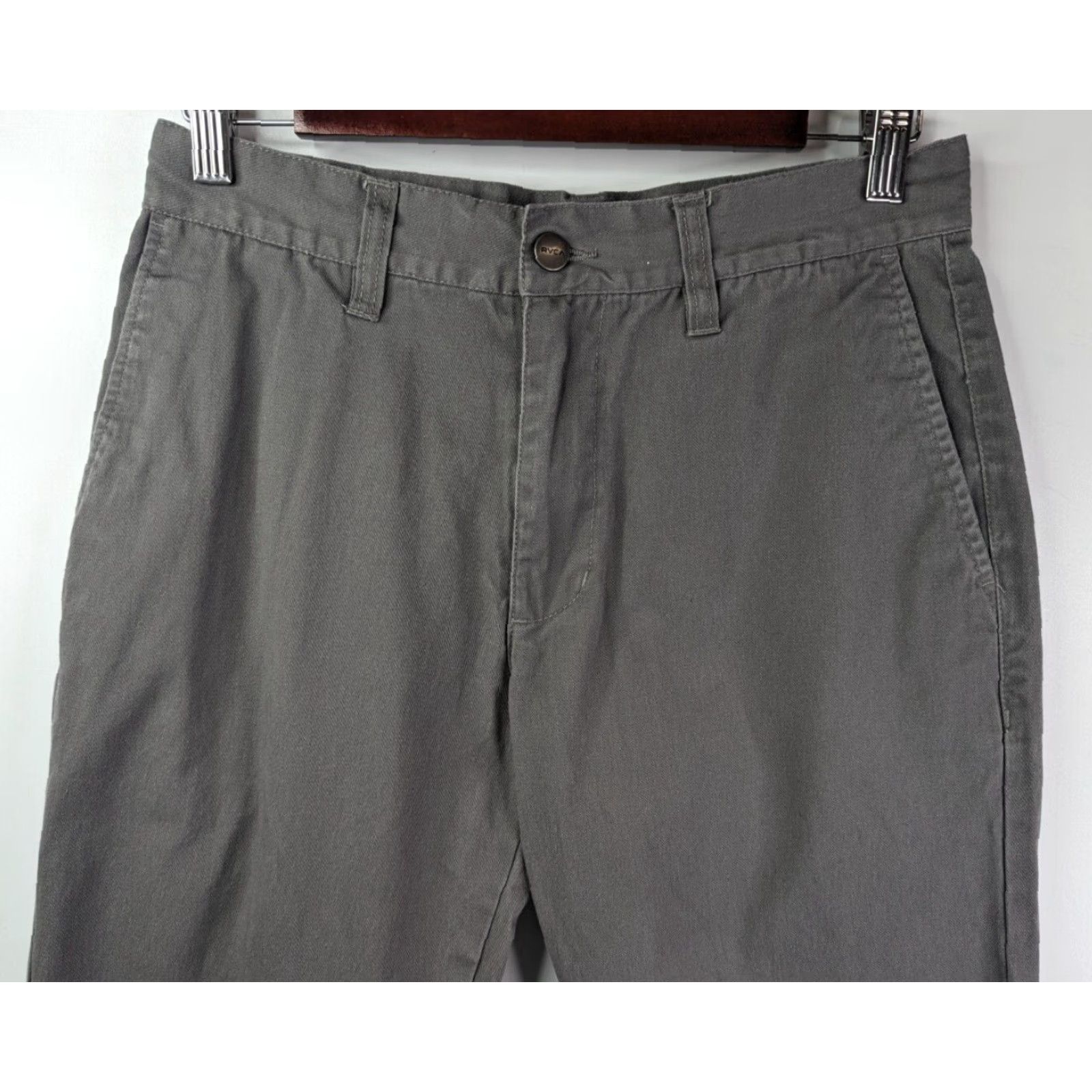 RVCA RVCA Pants City Chino Regular Size 28 Gray Cotton 5-Pocket Straight Inseam 31 Men Vintage No Size US 28 / EU 44 - 2 Thumbnail
