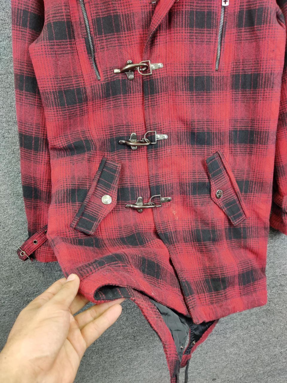 BERNINGS SHO Vintage Berning Sho Plaid Fireman Wool Parka Fishtail Jacket Size US M / EU 48-50 / 2 - 9 Thumbnail