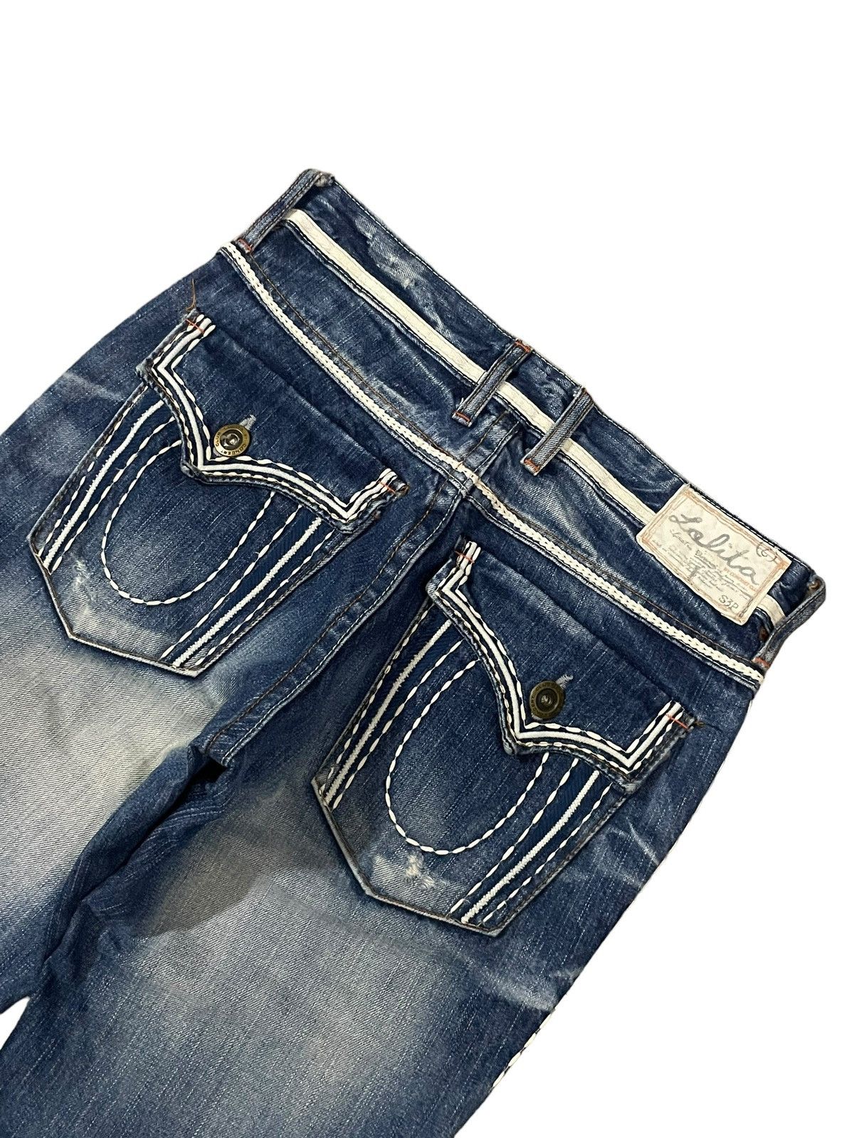 Vtg Y2K Japanese Strong Distinctive Stitch Style Flare Jeans