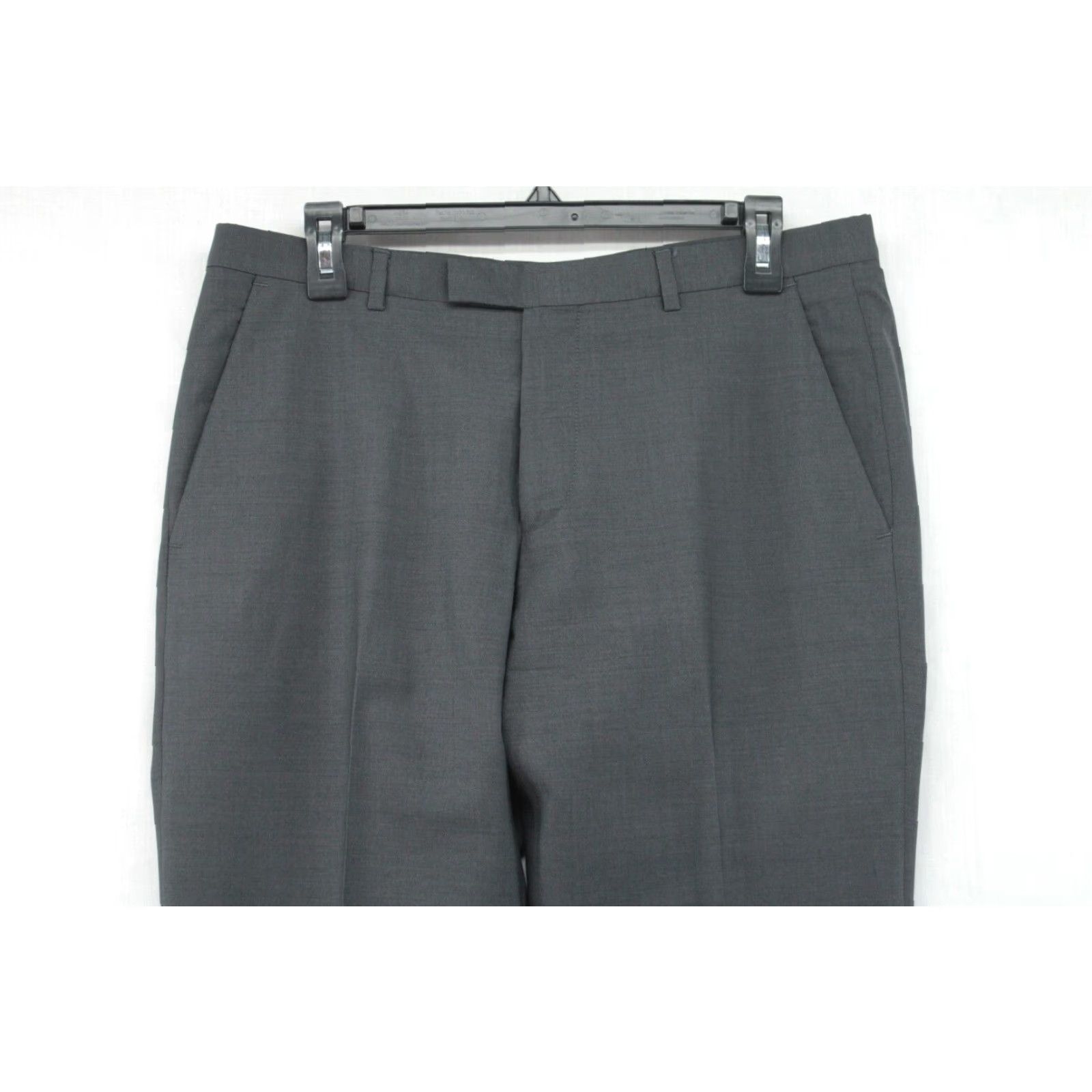 Hugo Boss Hugo Boss Dress Pants Men 34 Regular Gray Slim Wool Office Wear Tapered Flat Front Size US 34 / EU 50 - 2 Thumbnail