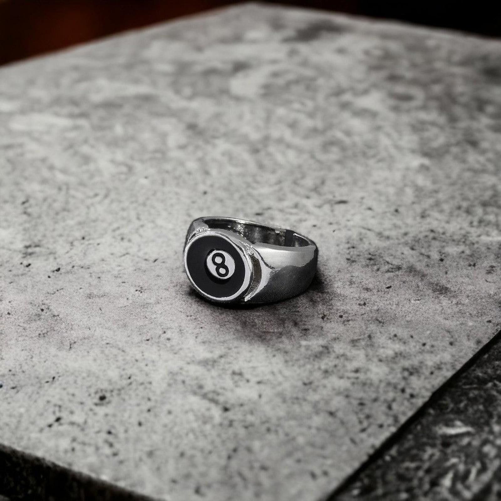 Jewelry 8 Ball Ring Size ONE SIZE - 2 Thumbnail