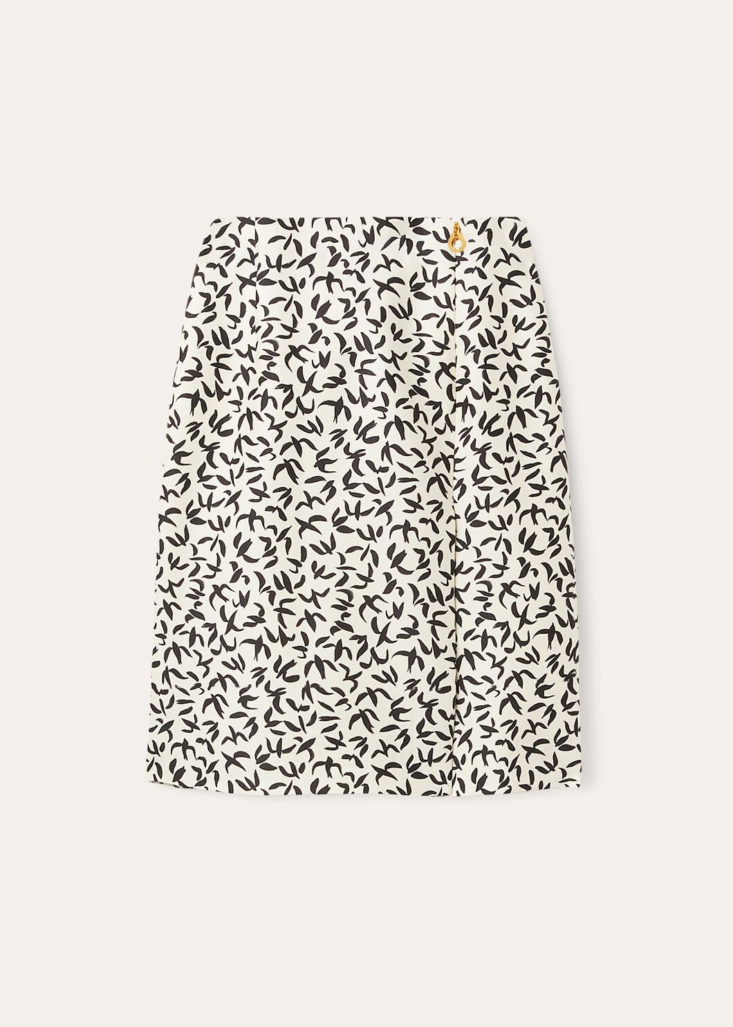 Loro Piana o1w1db10825 FAO7021 Silvia Skirt in White/Black Size 28" / US 6 / IT 42 - 6 Thumbnail