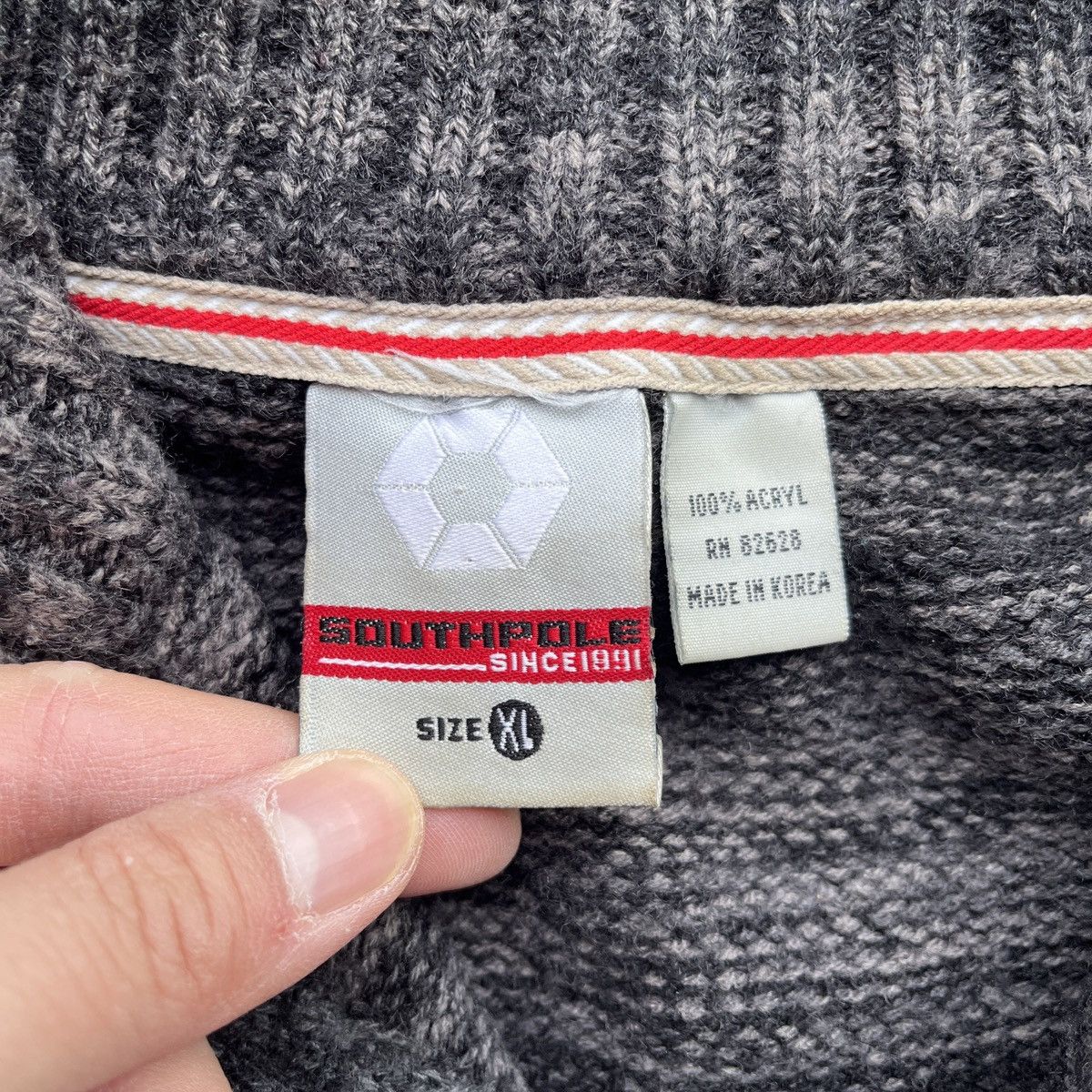 Southpole Vintage Y2K Southpole Knit Gray Quarter-Zip Size US XL / EU 56 / 4 - 5 Thumbnail