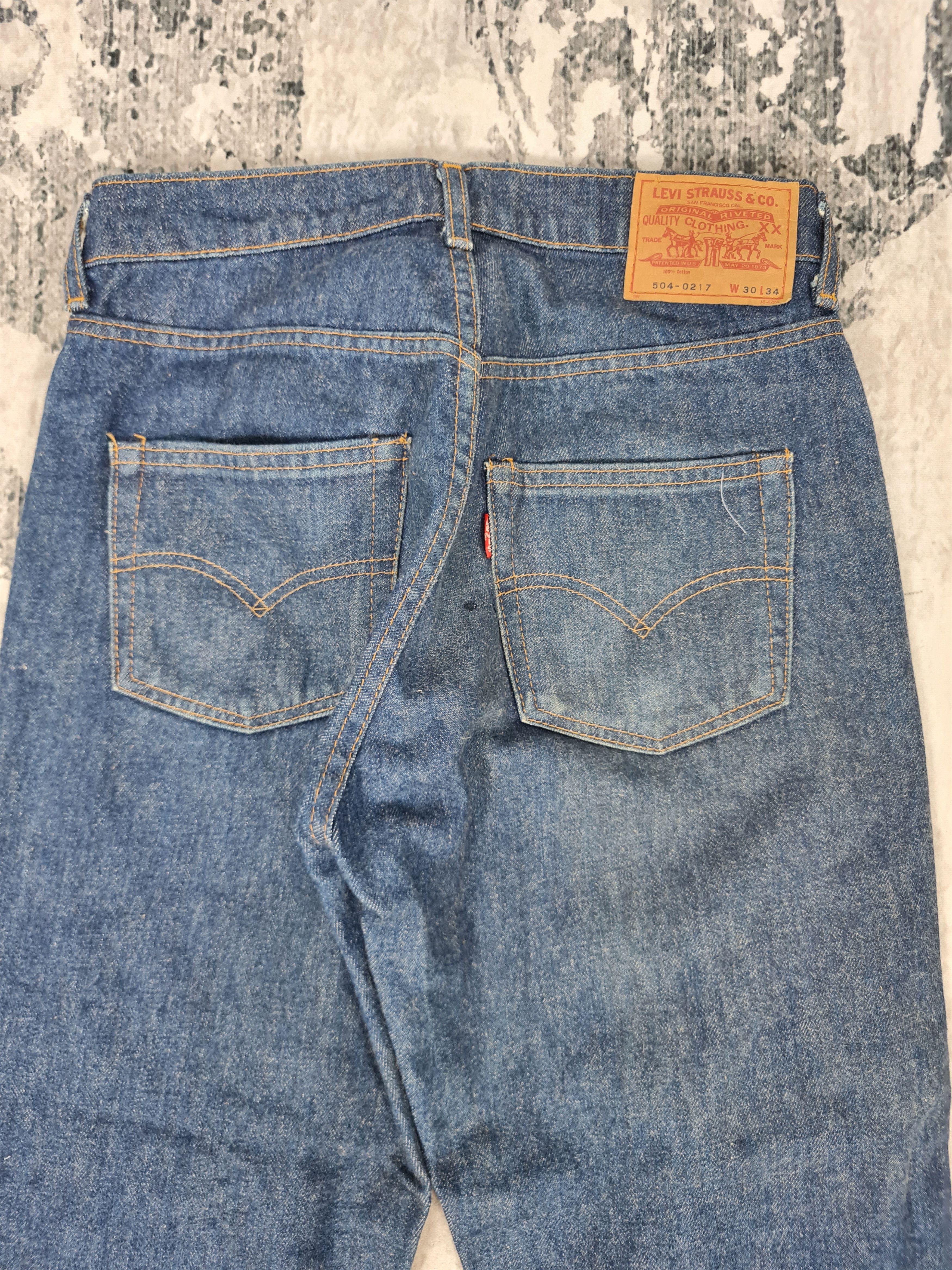 Levi's Vintage Clothing Vintage LEVIS 504-0217 Cropped Blue Jeans L0375 Size 29X27.5 Size US 29 - 3 Thumbnail