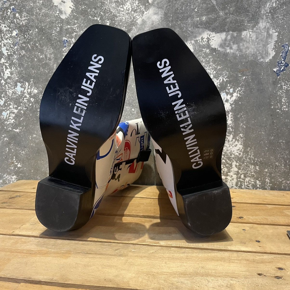 Calvin Klein 205W39NYC CALVIN KLEIN JEANS RAF SIMONS BENEDICT COWBOY WHITE BOOTS Size US 7 / EU 40 - 10 Thumbnail
