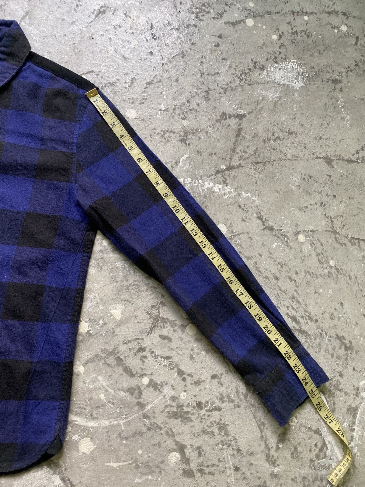 Number (N)ine Number Nine Blue Black Check Musical Flannel Shirt Size US L / EU 52-54 / 3 - 15 Thumbnail