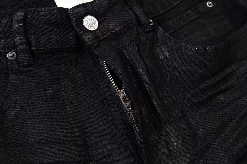 Japanese Brand Wax Coated Stacked Flared Denim Jeans Size US 32 / EU 48 - 9 Thumbnail