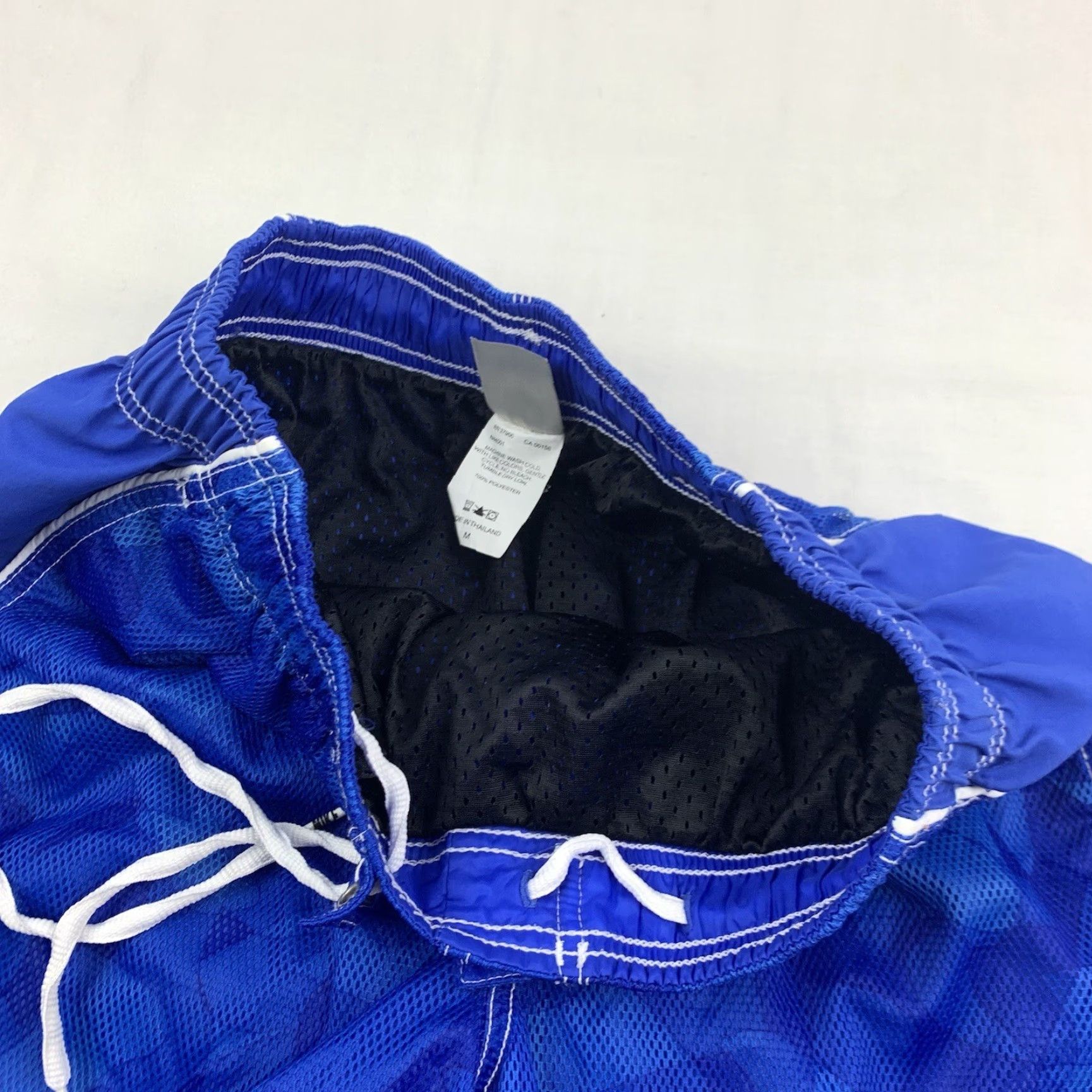 Nike VINTAGE Nike Swim Trunks Bottom Men M Blue Beach 90s Y2K Grunge Swim Shorts Size US 31 - 4 Thumbnail