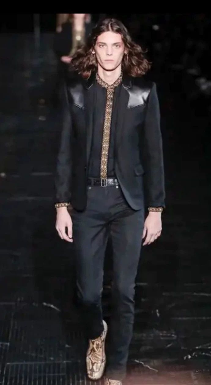Saint Laurent Paris Saint Laurent Paris Splice leather suit jacket-2506 Size US S / EU 44-46 / 1 - 3 Thumbnail