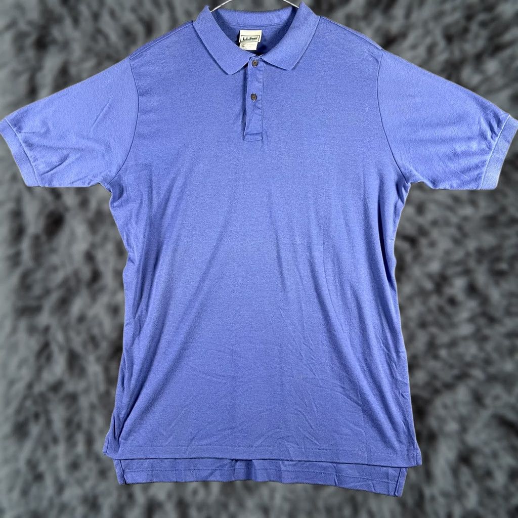 Vintage LL Bean Polo Shirt Mens XLT Blue Classic Fit Golf Casual Short Sleeve Size US XL / EU 56 / 4 - 1 Thumbnail