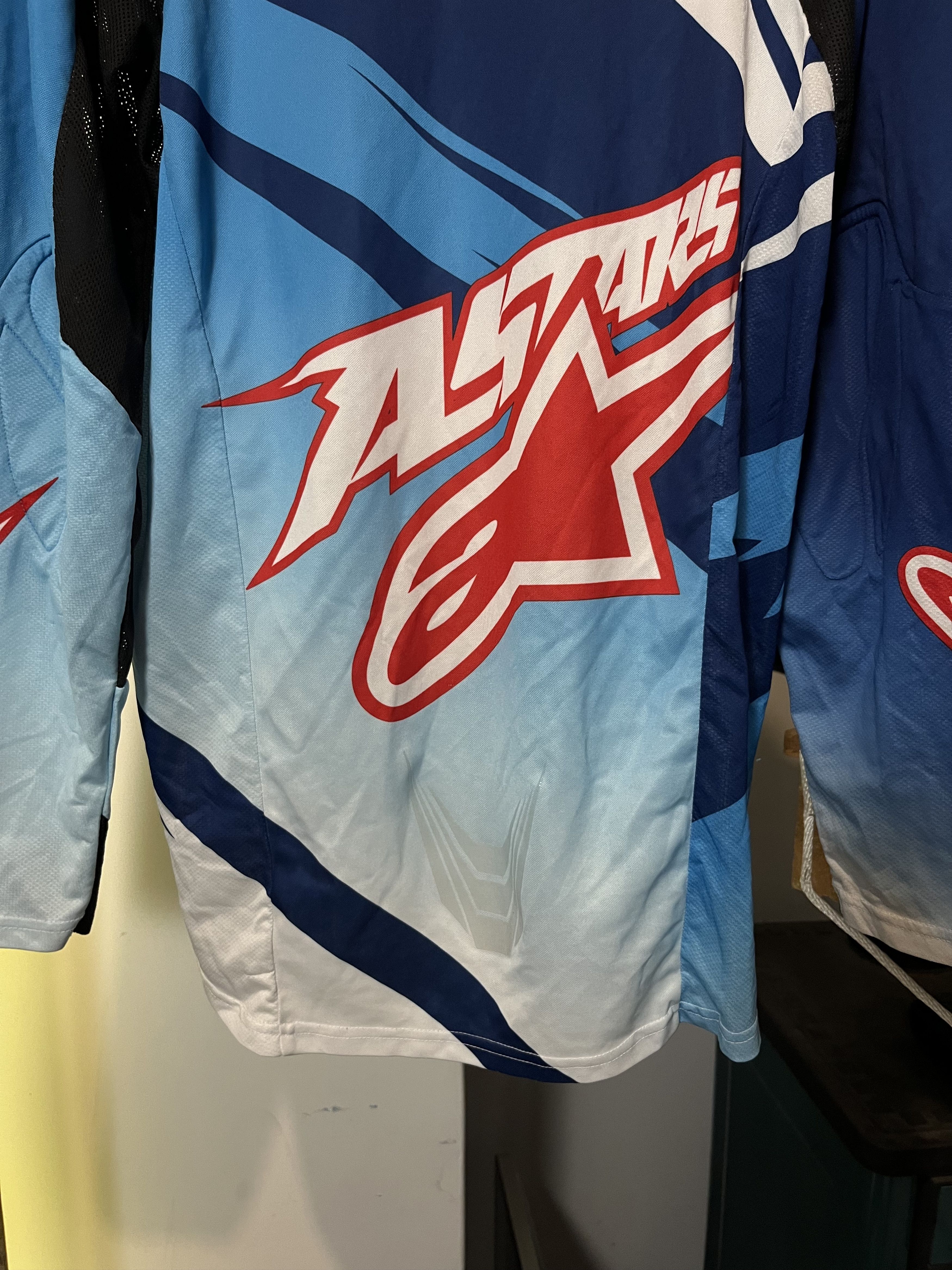 Fox Racing × Vintage 90's Alpinestars Racing Jersey Shirt Motorsport Size US L / EU 52-54 / 3 - 8 Thumbnail