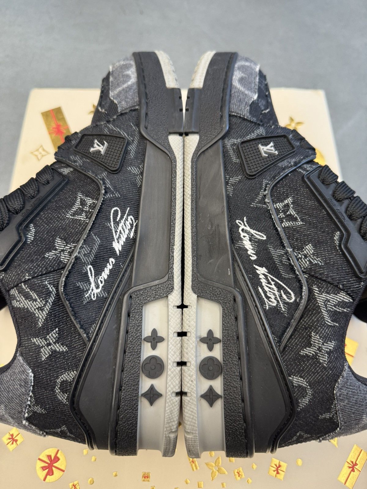 Louis Vuitton Louis Vuitton LV Trainer Black Monogram Denim LV 6 US 7.5-8 Size US 7.5 / EU 40-41 - 4 Thumbnail