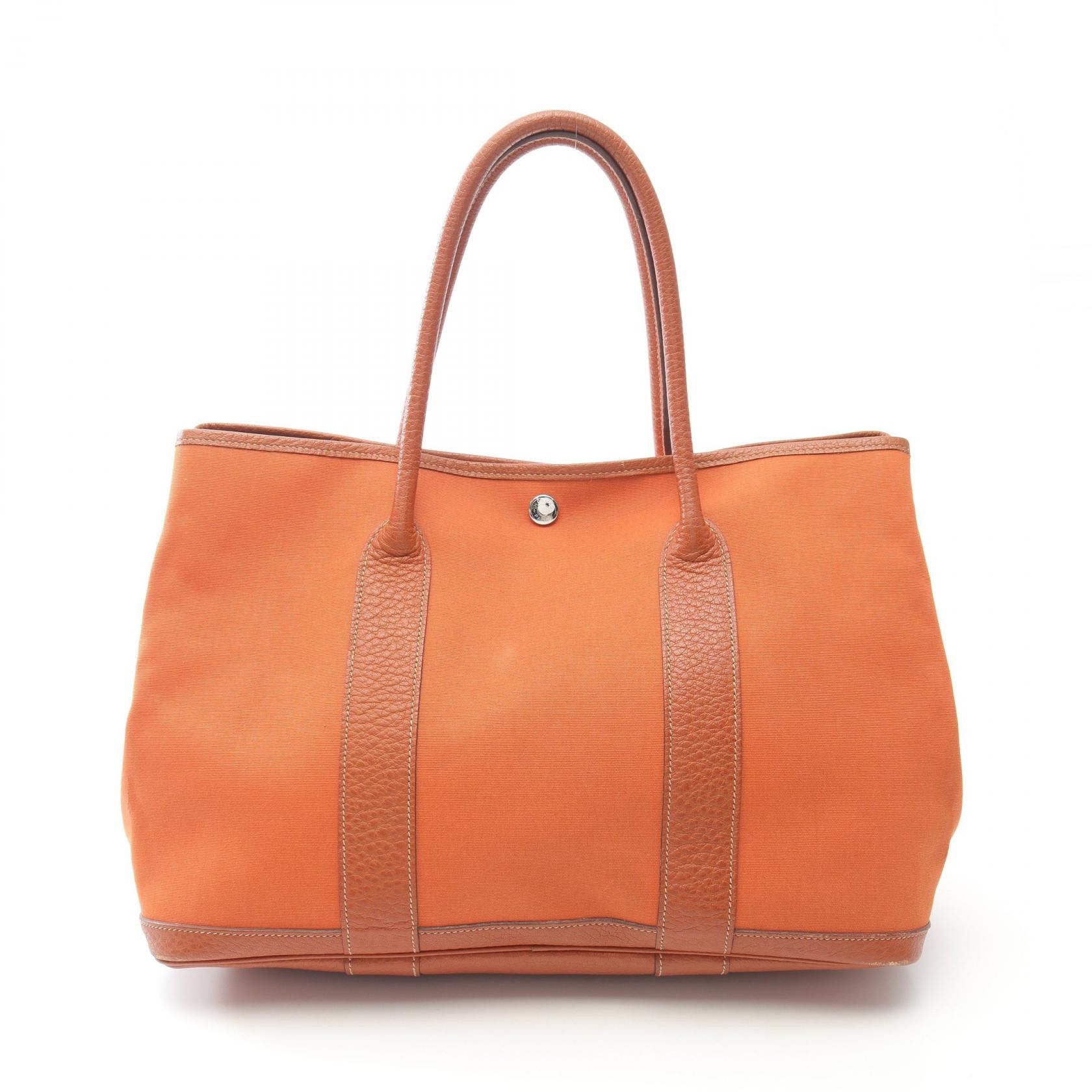 Hermes Hermes Hermes Garden Party PM Toile Officier Leather Tote Bag Leather Tote Bag Stamp J (2006) Size ONE SIZE - 1 Thumbnail