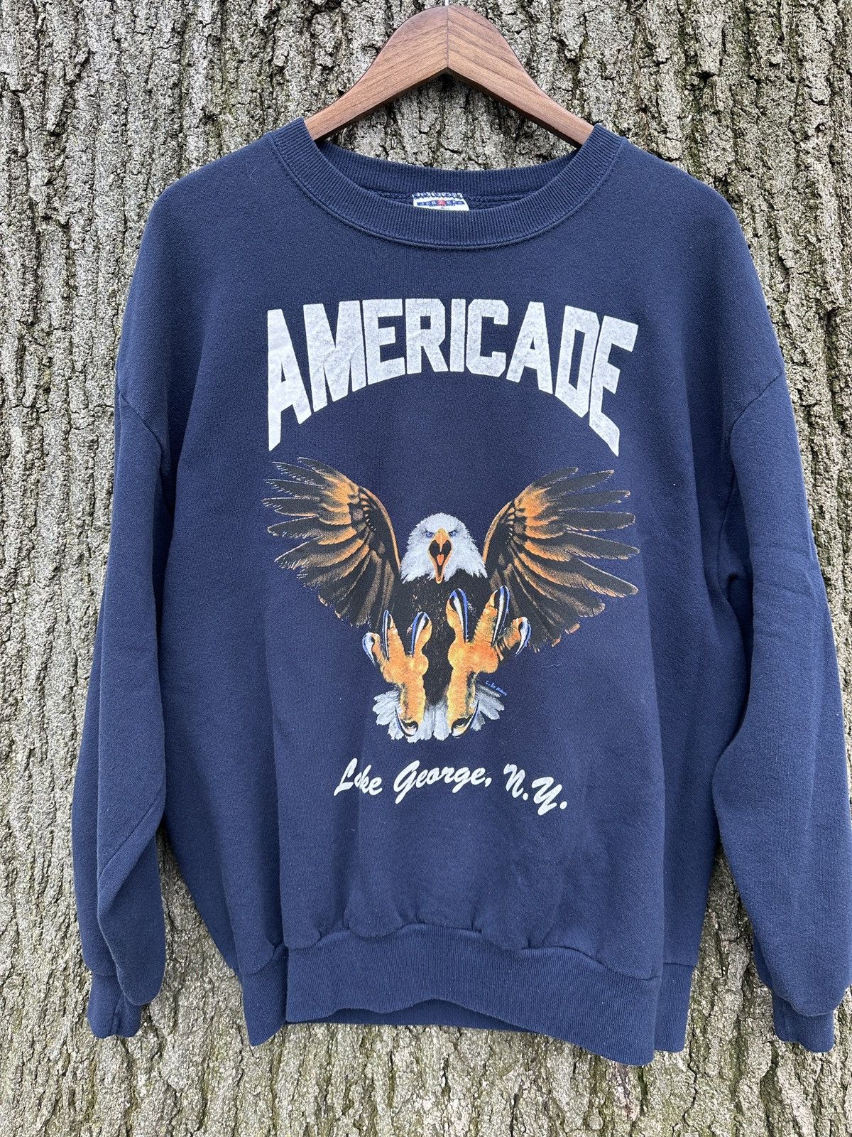 Jerzees × Vintage Vintage Americade Lake George New York Eagle Crewneck Size US XL / EU 56 / 4 - 1 Thumbnail