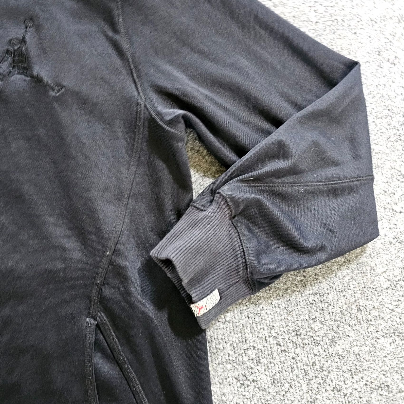 Nike VINTAGE Nike Sweatshirt Men Large Black Jordan Full Zip Long Sleeve Pockets Athletic Y2K Size US L / EU 52-54 / 3 - 5 Thumbnail