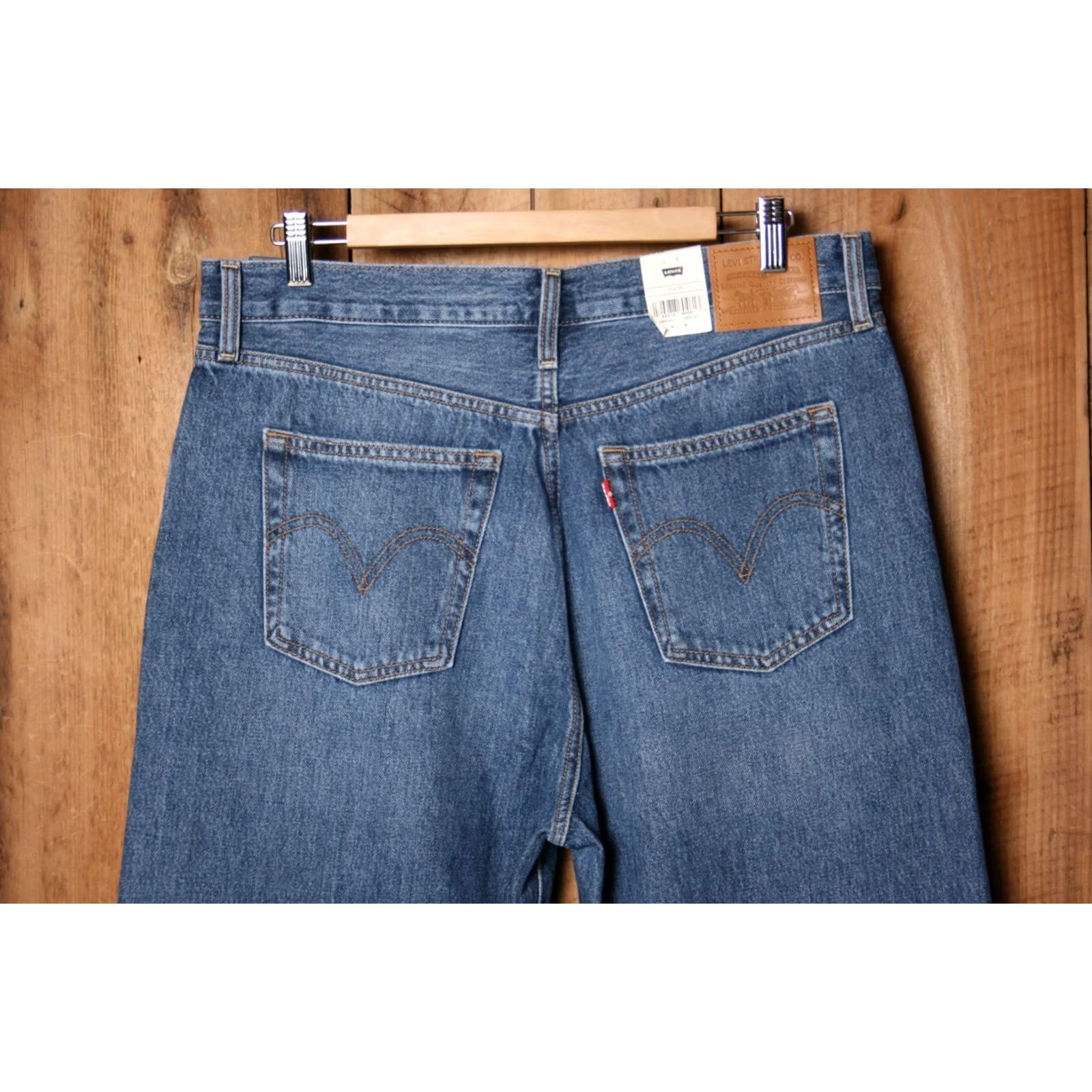 Levi's LEVI'S Premium Ribcage Wide Leg Jeans Women's 33x34 Blue Denim High Rise Super Wide-Legs 34.5 in Waist Womens Jeans Size 24" / US 00 / IT 34 - 4 Thumbnail