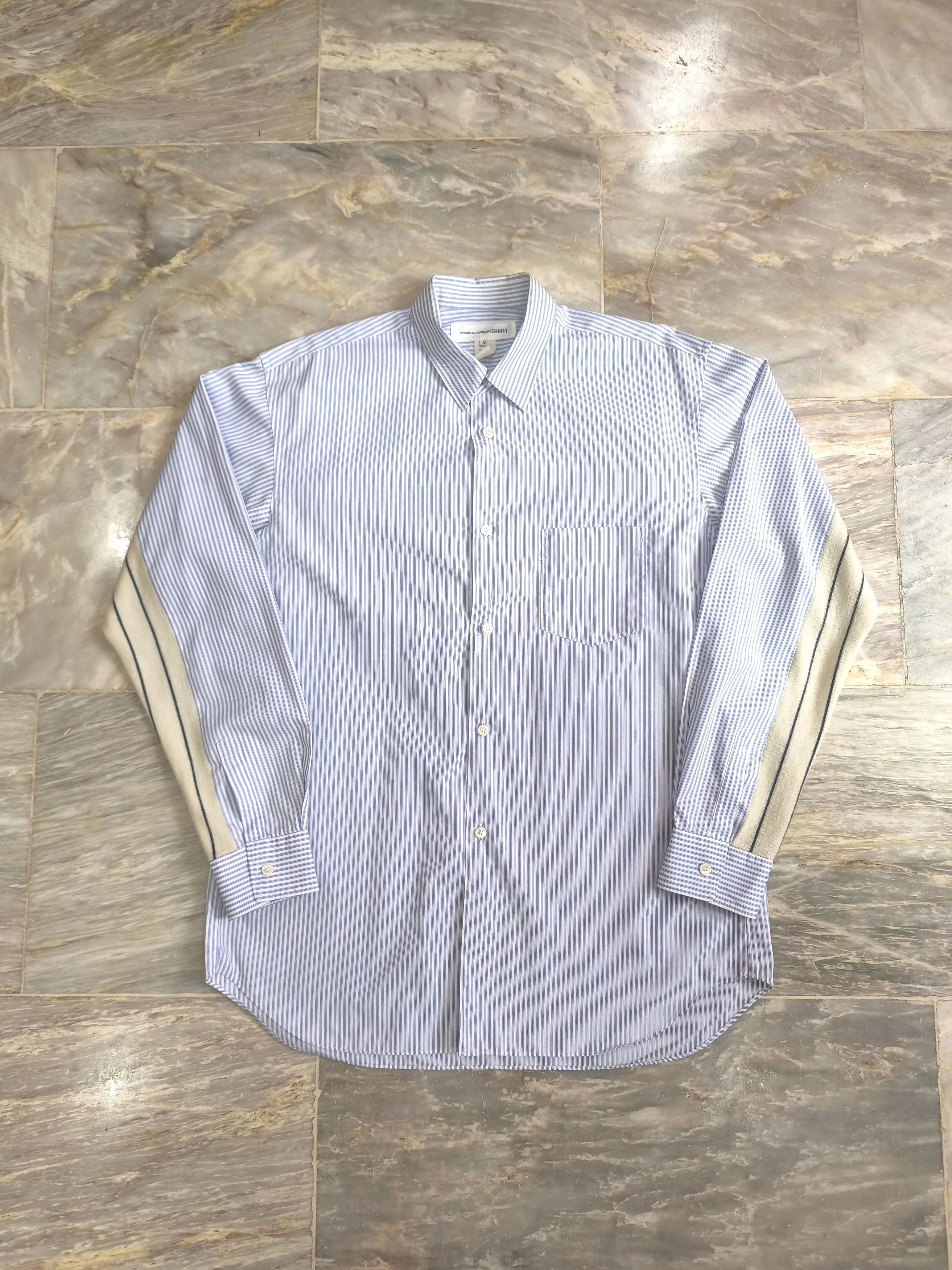 Comme des Garcons SHIRT 2018 comme des garcons shirt stripe longsleeve polo Size US M / EU 48-50 / 2 - 2 Thumbnail