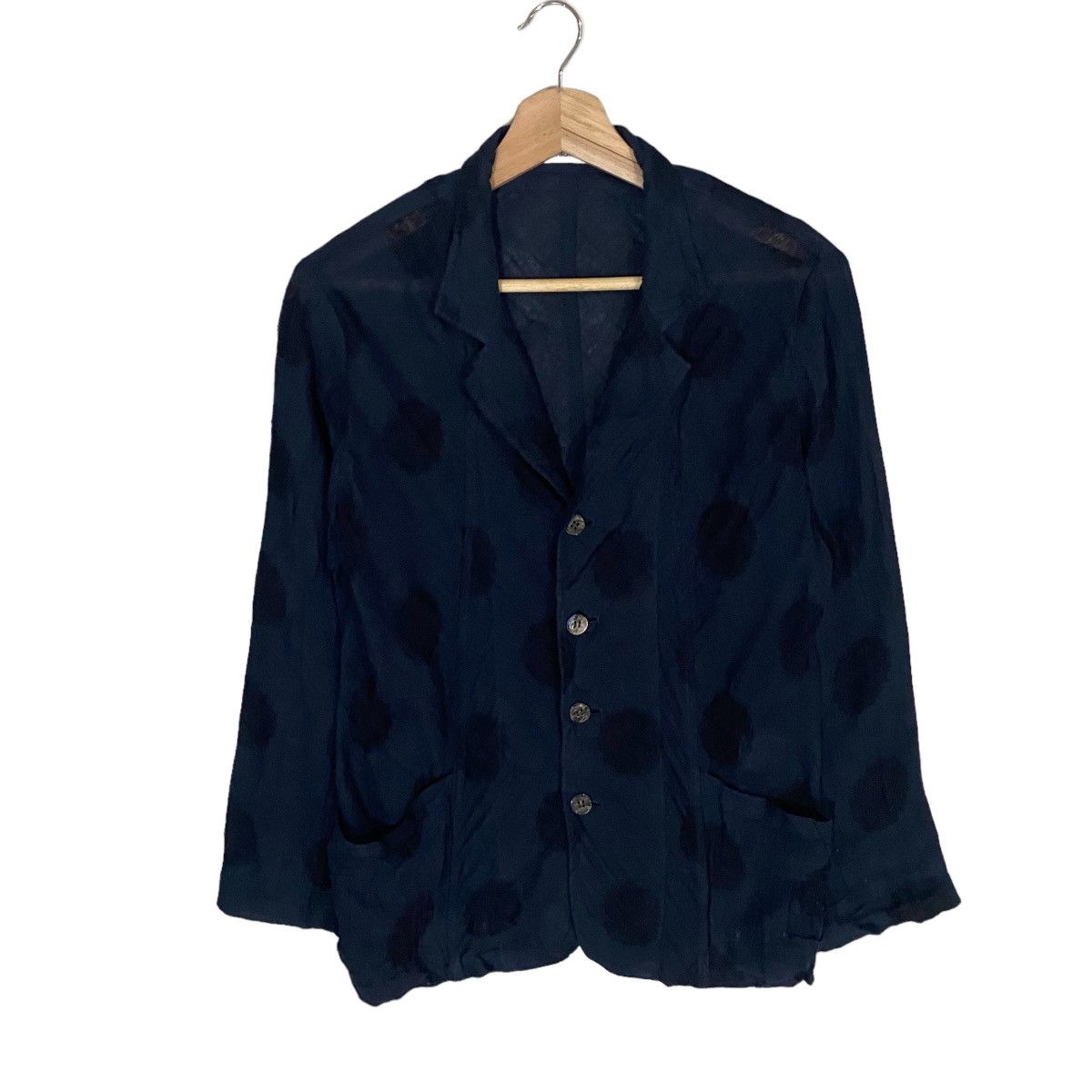 Designer × Issey Miyake × Japanese Brand 🔥VTG PLANTATION ISSEY MIYAKE POLKADOT WOOL JACKET Size US S / EU 44-46 / 1 - 2 Thumbnail