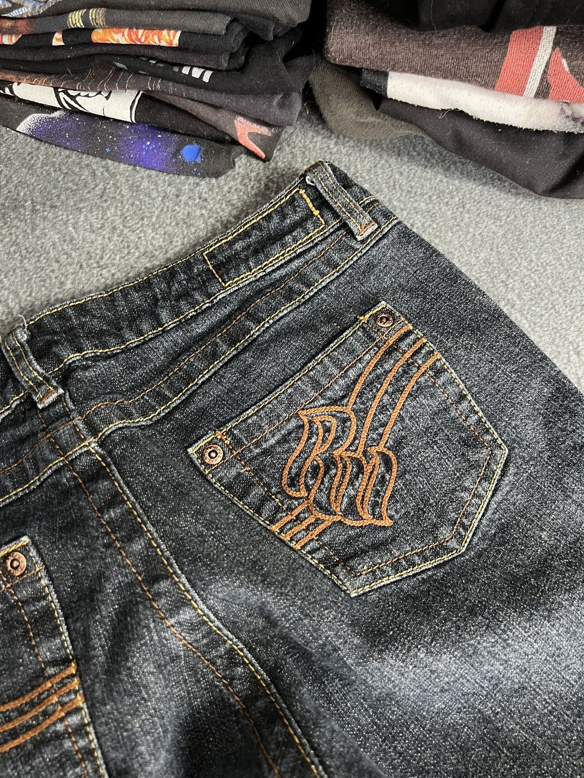 Rocawear Rocawear Women Denim Jeans 3/4 Flare Bootcut Low Rise Casual Size 27" / US 4 / IT 40 - 12 Thumbnail