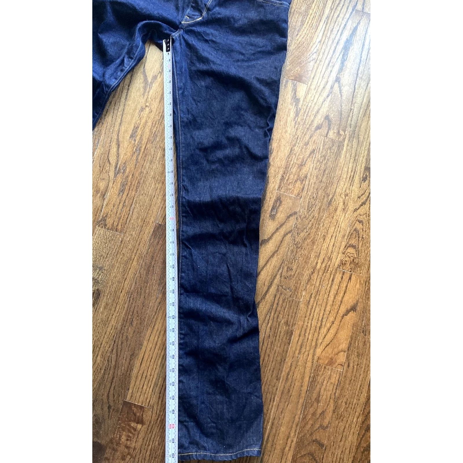 Raleigh Denim Raleigh Denim Jeans Mens 31 Raw Denim USA Handmade White Oak Cone Mills Bootcut 34 Inseam Blue Cotton Denim 31 x 34 Regular Men USA Size US 31 - 4 Thumbnail