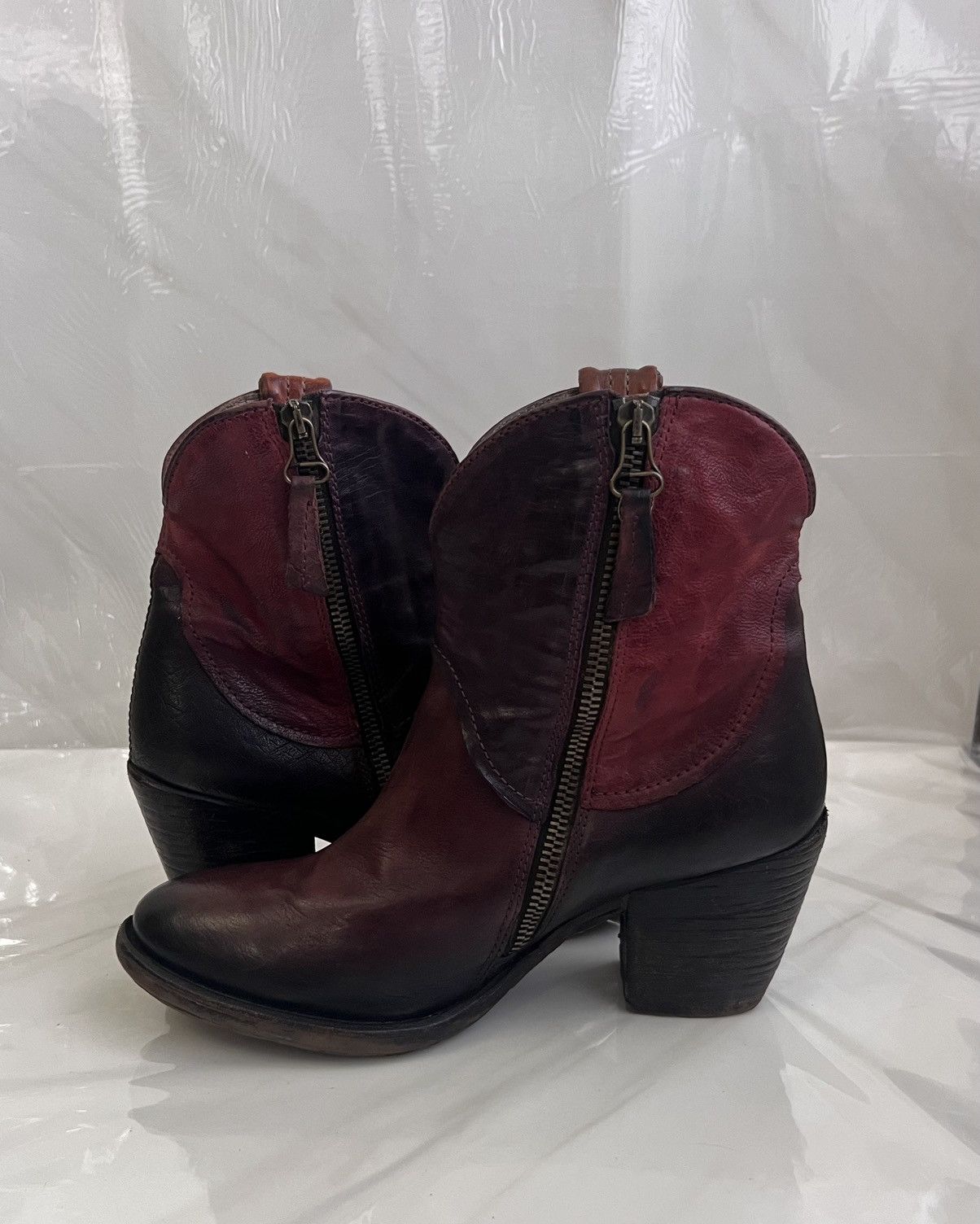 A.S.98 As 98 Airstep Zipper Boho Biker distressed boot Size US 8 / IT 38 - 8 Thumbnail