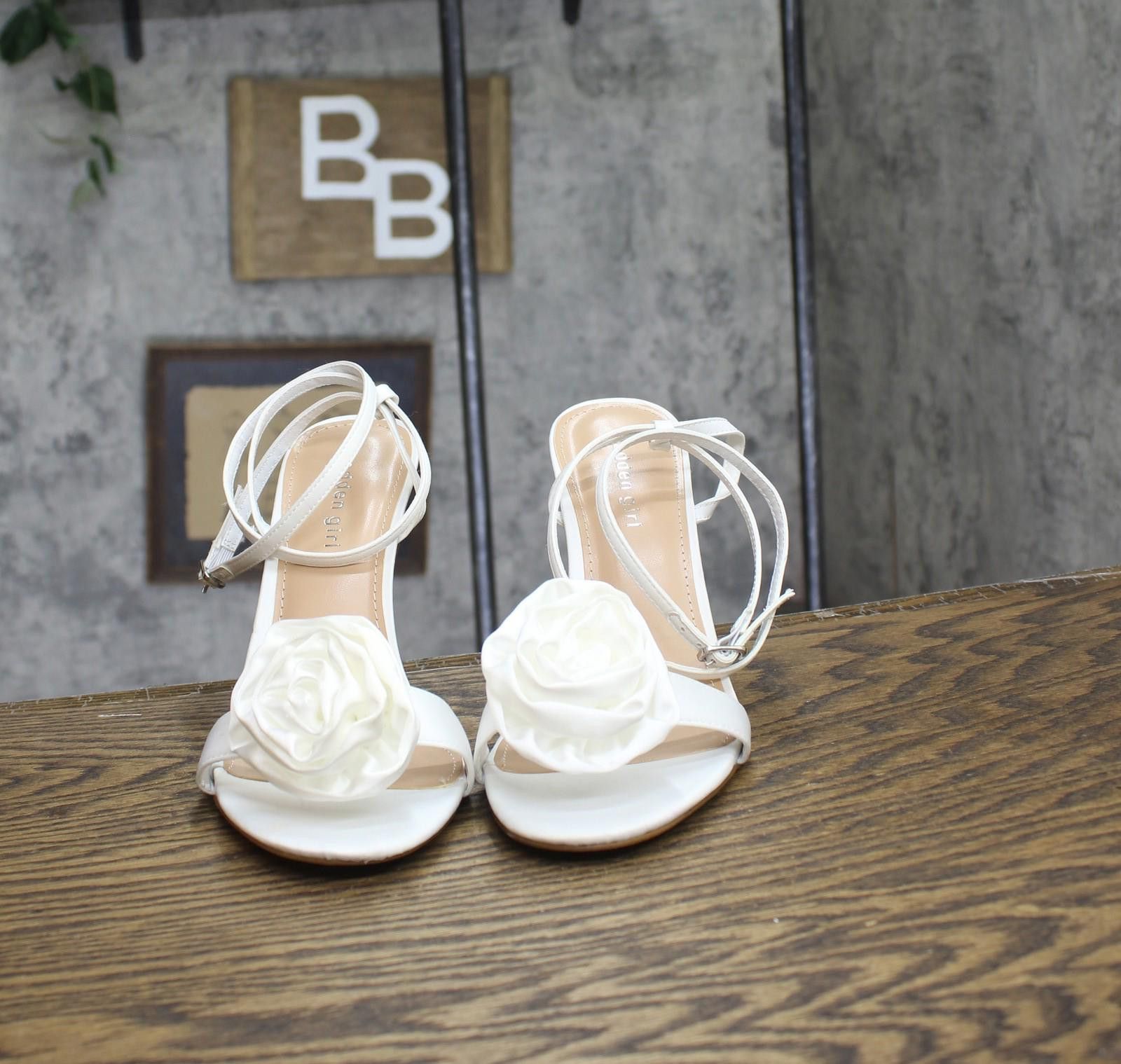 Other Madden Girl Heeled Sandal Stiletto Ivory Satin White 9.5m Size US 9.5 / IT 39.5 - 3 Thumbnail